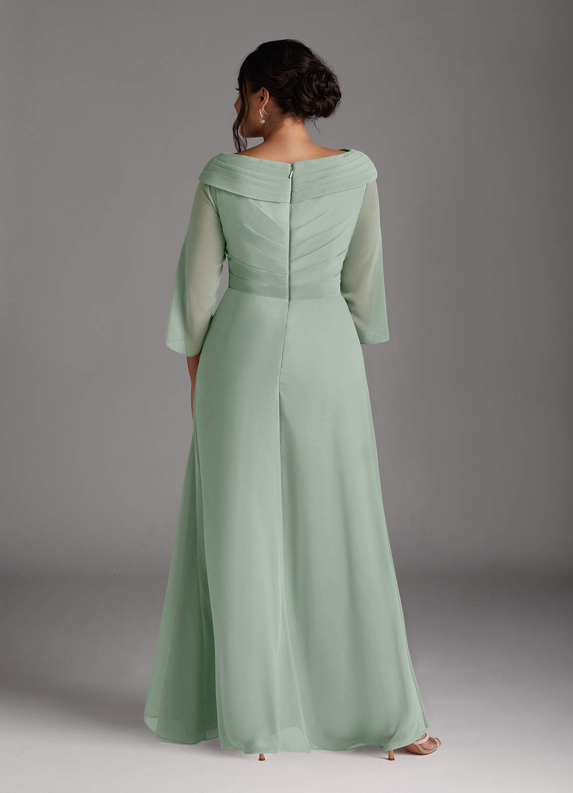 Azazie Jaycee Lace Agave Mother Of The Bride Dresses Size UK 10