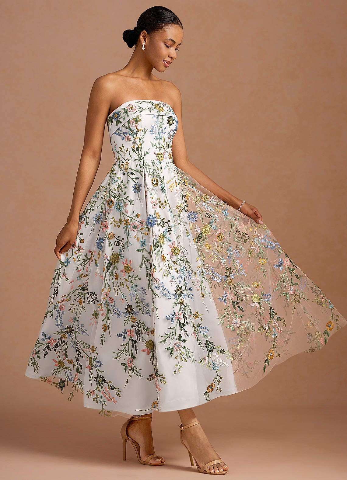 white floral dress formal Iris Menti Dress