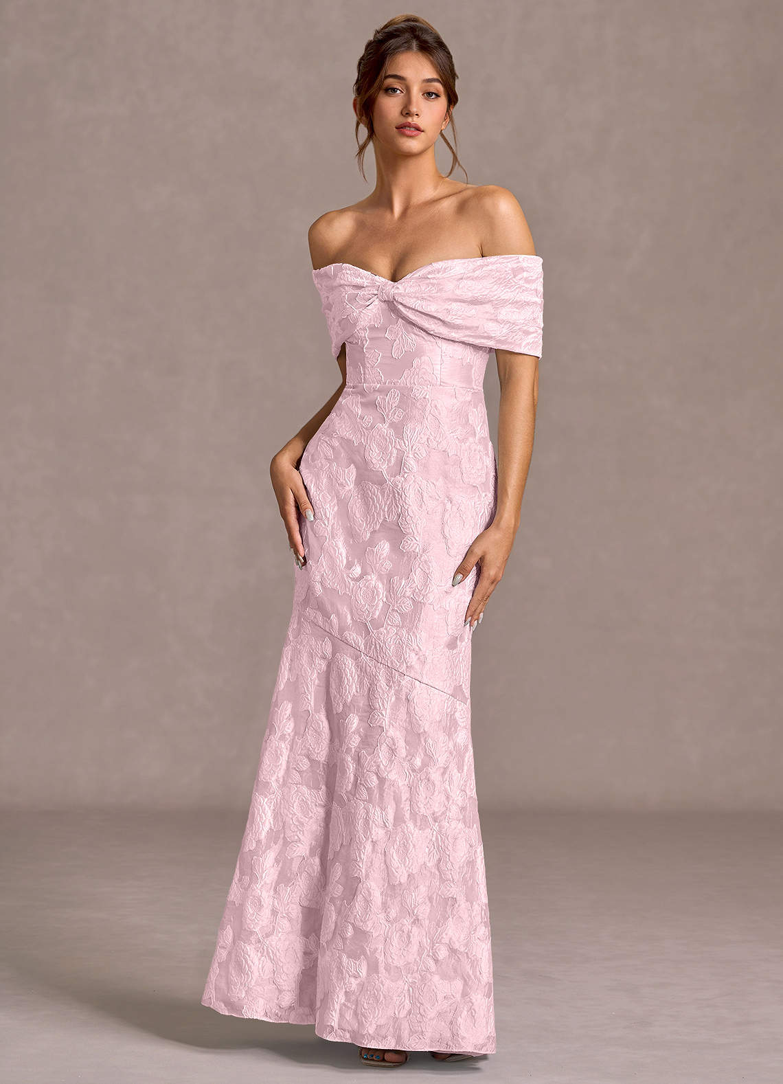 fitted lace wedding dress Lavender Embroidered Daisies Maxi Dress M