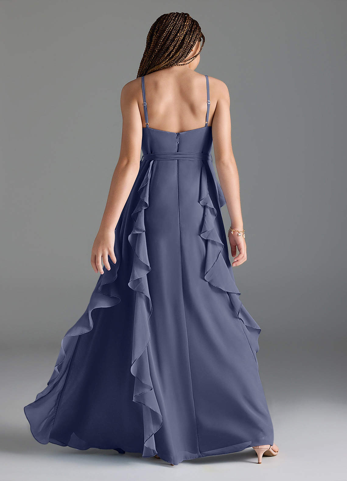 Charming Chiffon Strapless Neckline A-Line Color Block Evening Dresses With Beads Charming Chiffon Strapless Neckline A-Line Color Block Evening Dresses With Beads