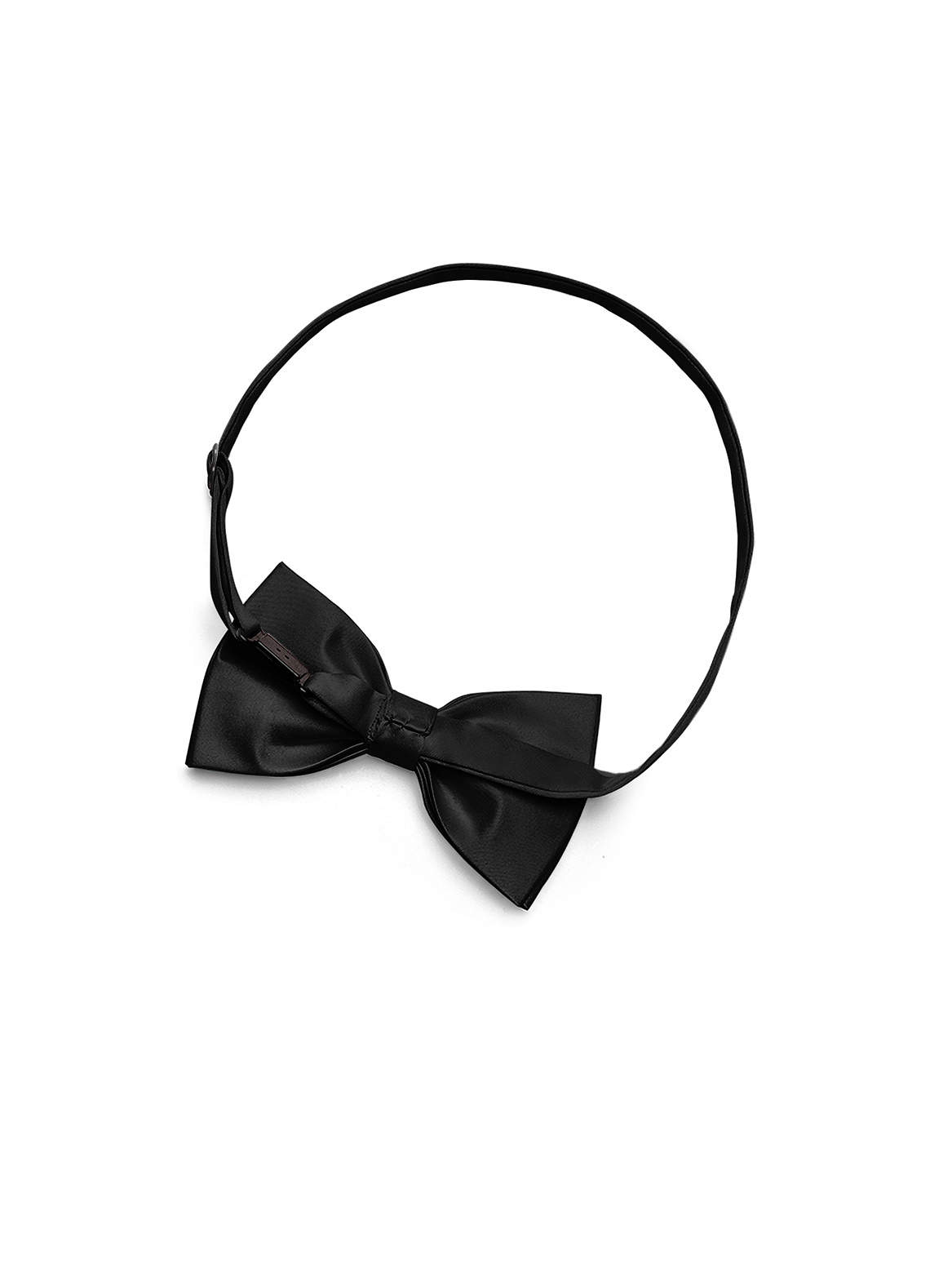front Matte Satin Pre-Tied Bow Tie