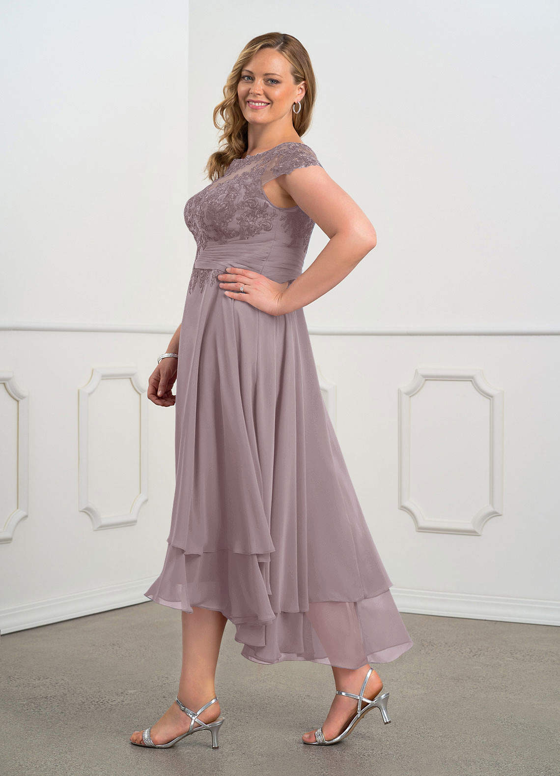 Azazie Shonda Dusk Lace Chiffon Dress | Azazie Azazie Shonda Dusk Lace Chiffon Dress | Azazie