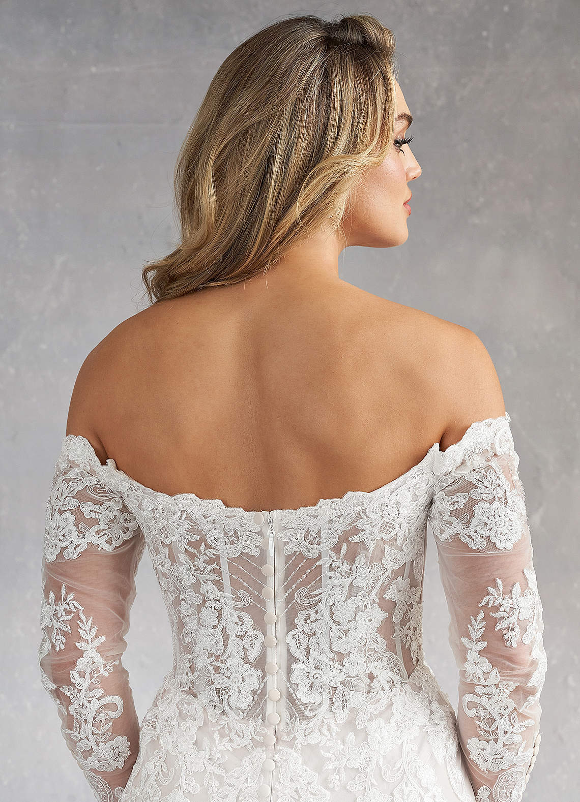 Azazie Empiria Wedding Dresses Diamond White Mermaid Sequins Tulle Dress image4