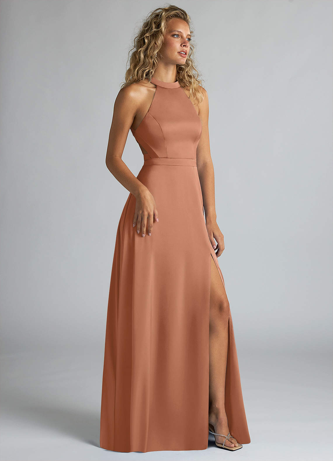 Azazie Clarice Bronzer Stretch Satin Bridesmaid Dresses | Azazie Azazie Clarice Bronzer Stretch Satin Bridesmaid Dresses | Azazie