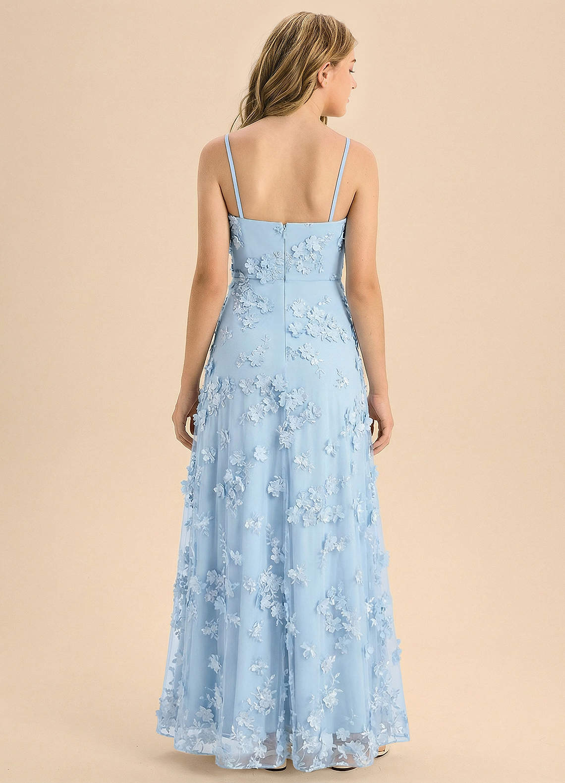 front Azazie Elina Junior Formal Dress