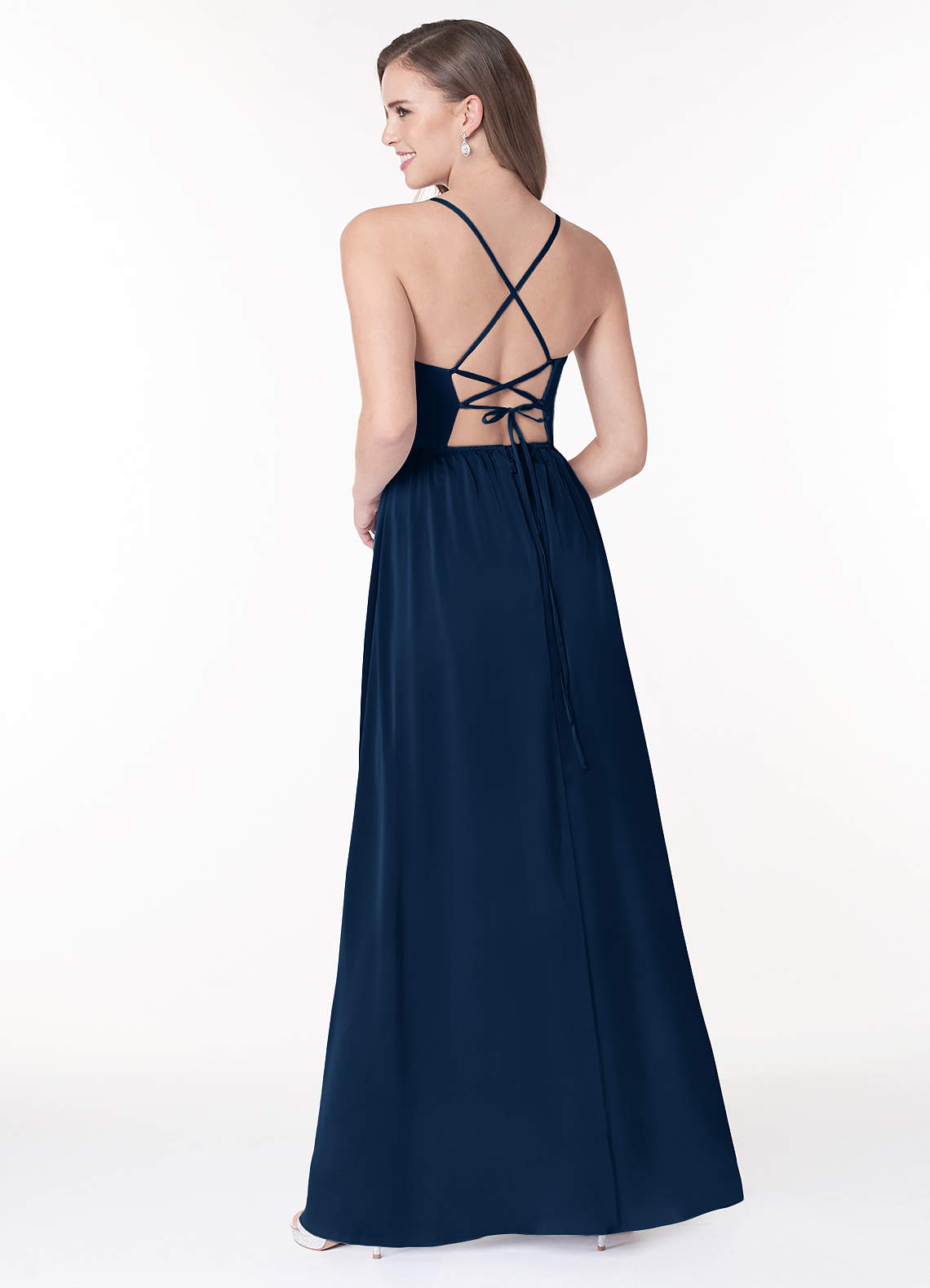 azazie raya stretch satin dress Azazie Raya