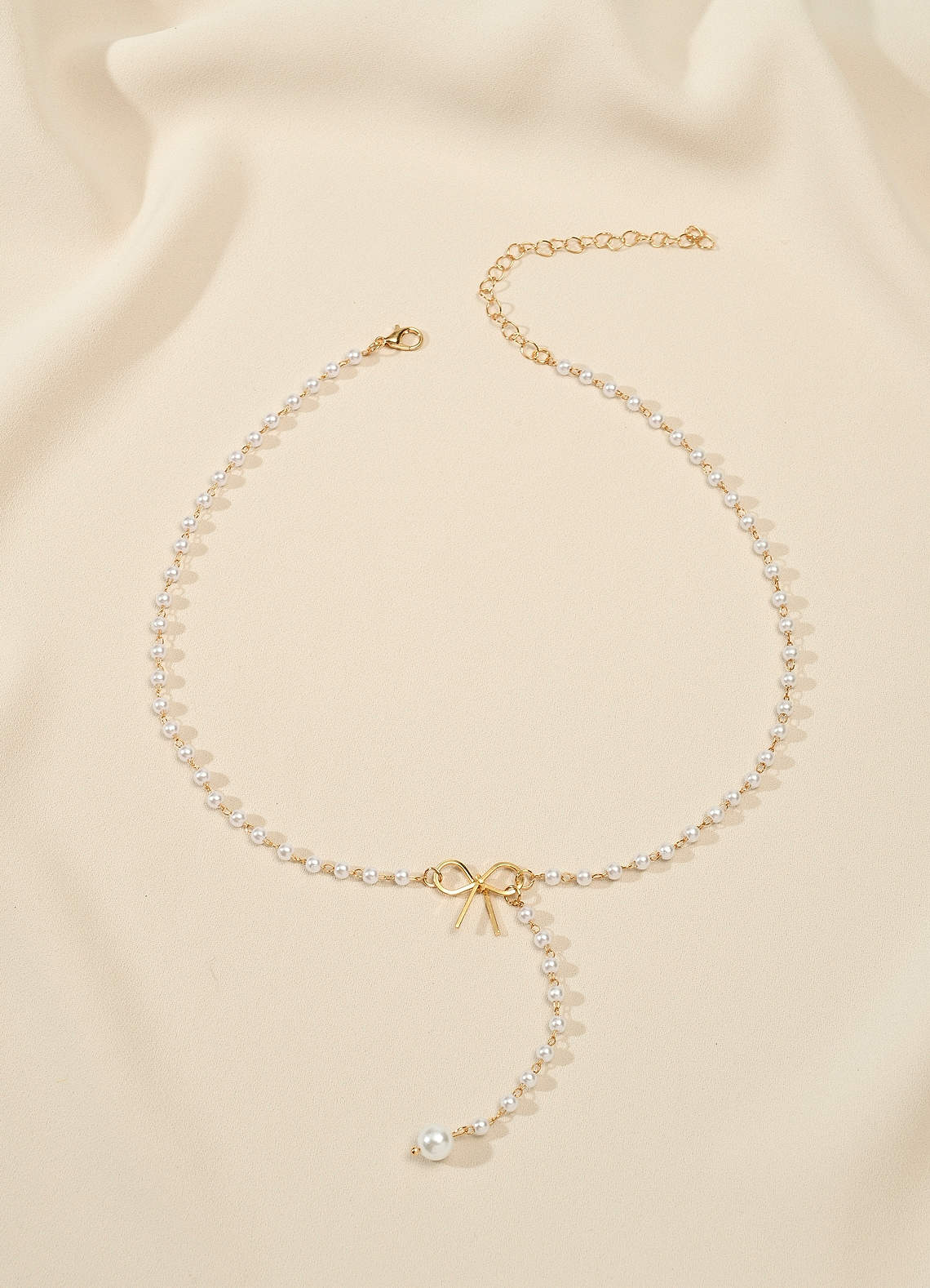 front Parel strik lasso ketting