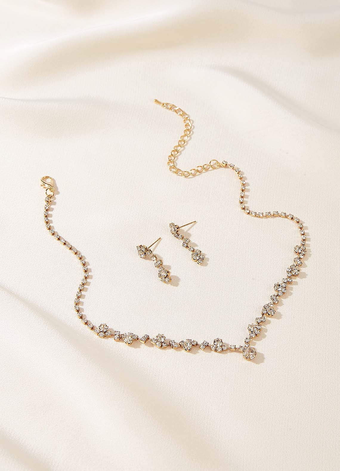 front Flower Jewelry Set