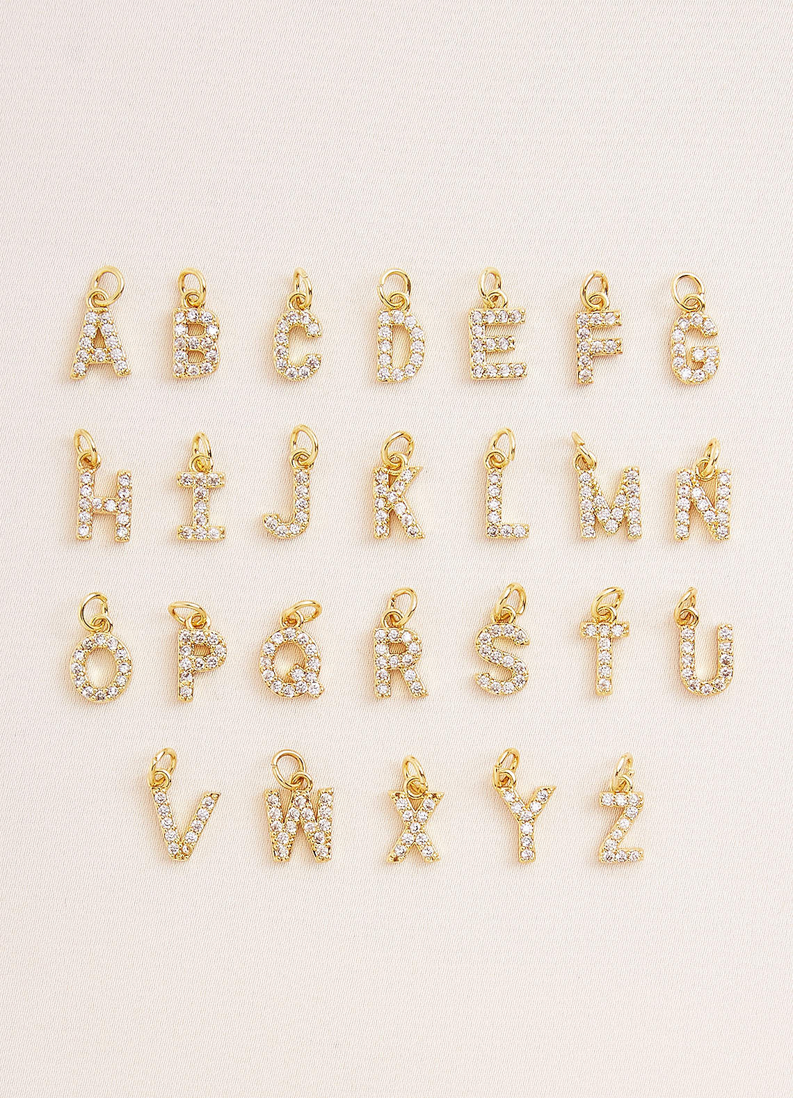 front Initial Letter Bracelet Paper Clip Chain