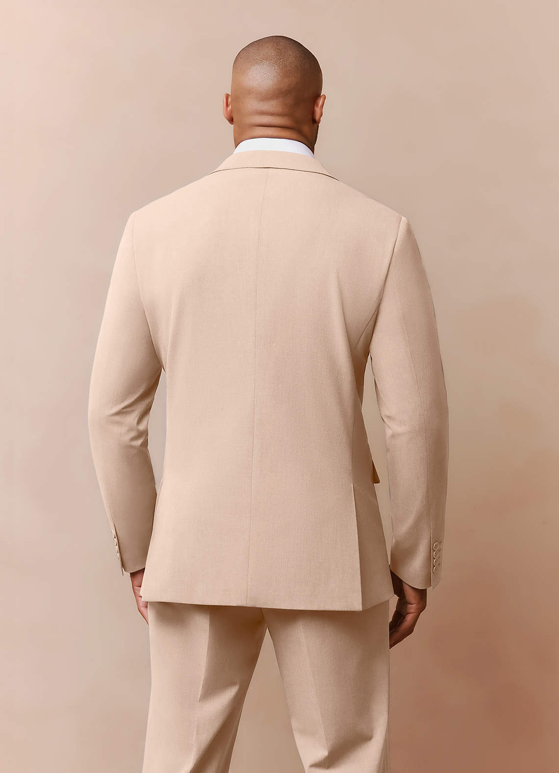 front Savile Tan Wool Blend Suit Jacket