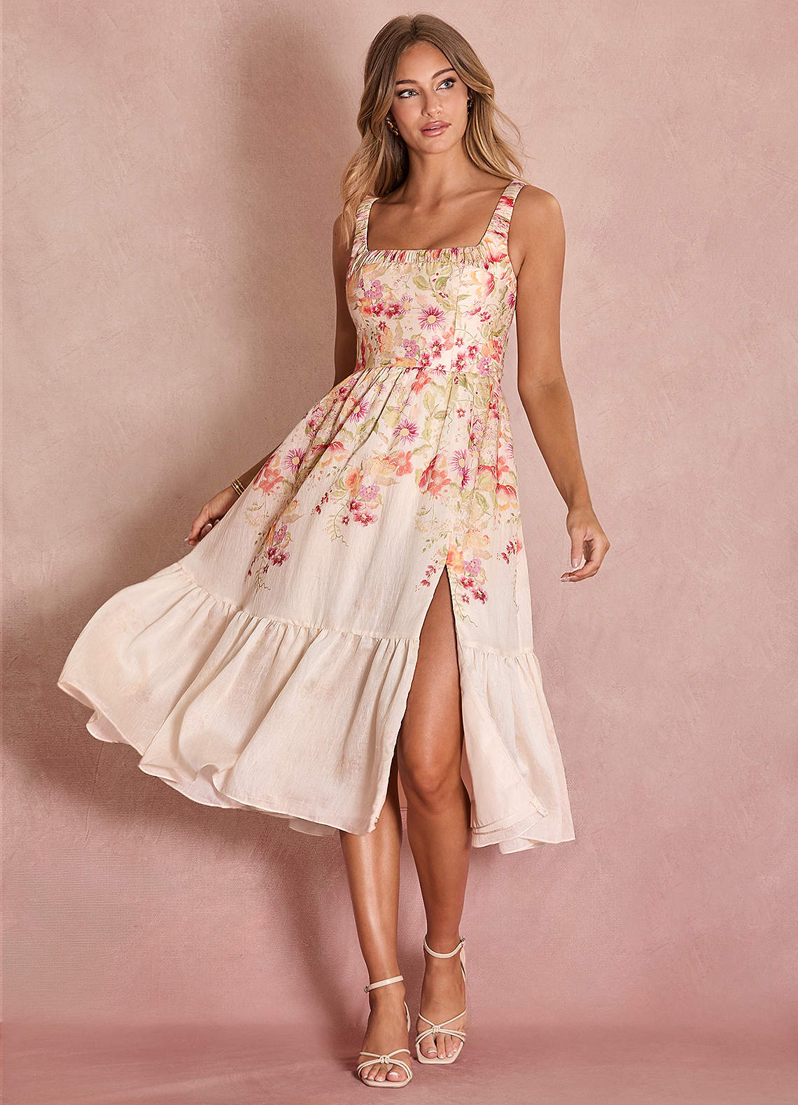 Ingrid Antique Floral Midi Dress image1