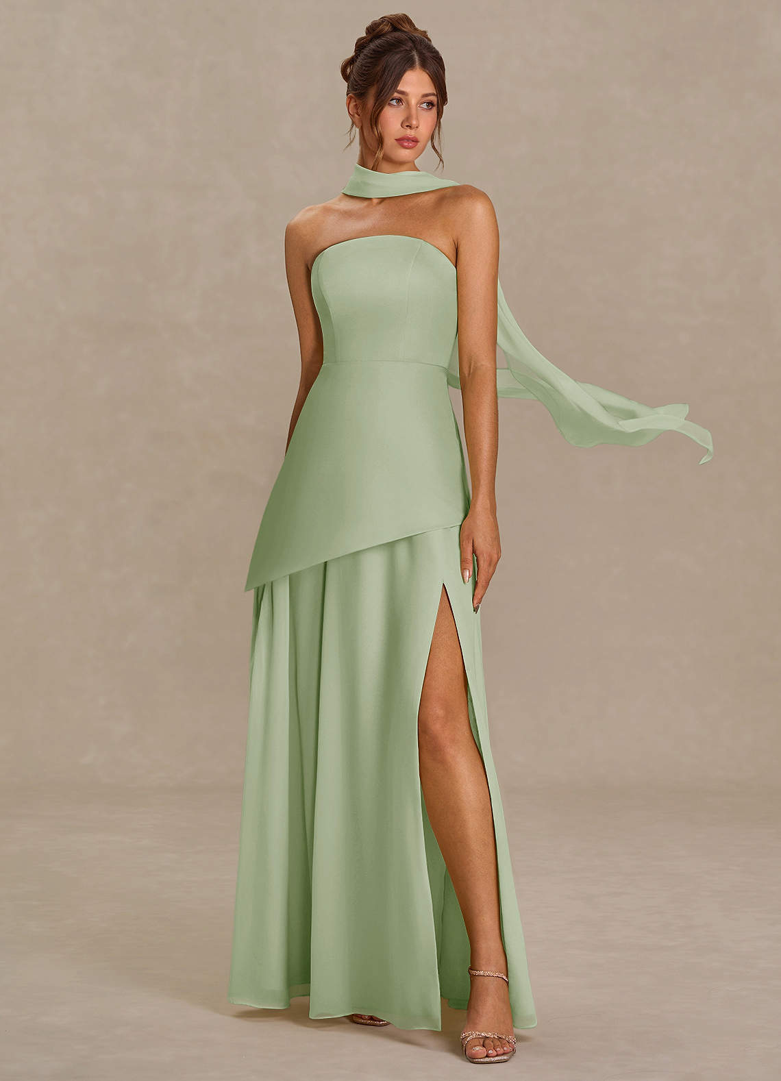 green dress couple pic Off the Shoulder Sage Green Soft Satin Fitted Dress – Ohmollydress