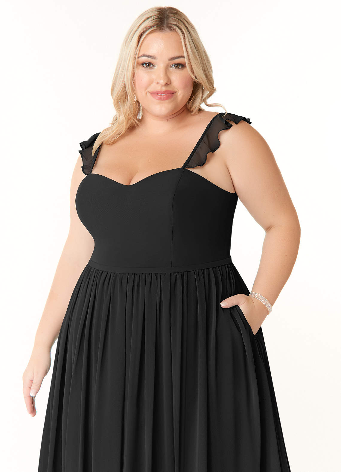 Azazie Metz Ready to Ship Black Chiffon Bridesmaid Dresses | Azazie Azazie Metz Ready to Ship Black Chiffon Bridesmaid Dresses | Azazie