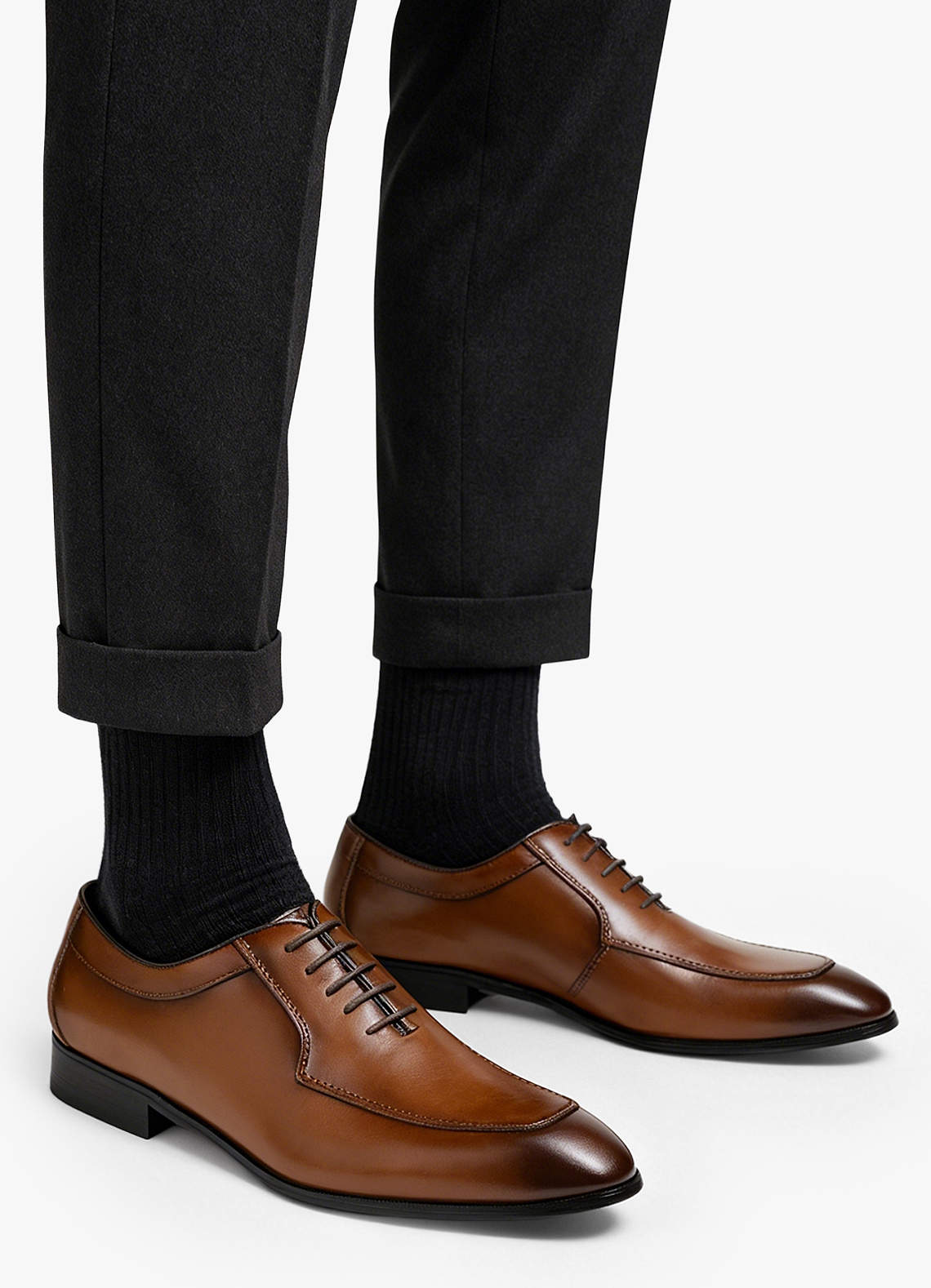 front Classic Split Leather Men's Dress Shoes