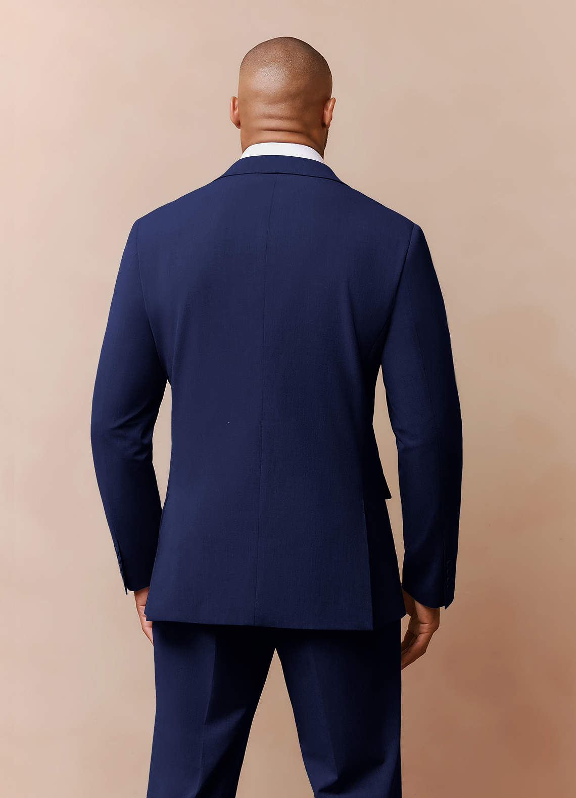 front Savile Blue Wool Blend Suit Jacket