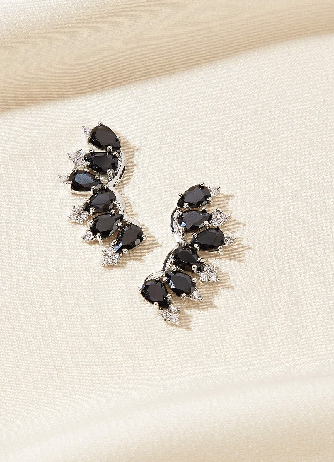 front Colored Crystal Constellation Earrings