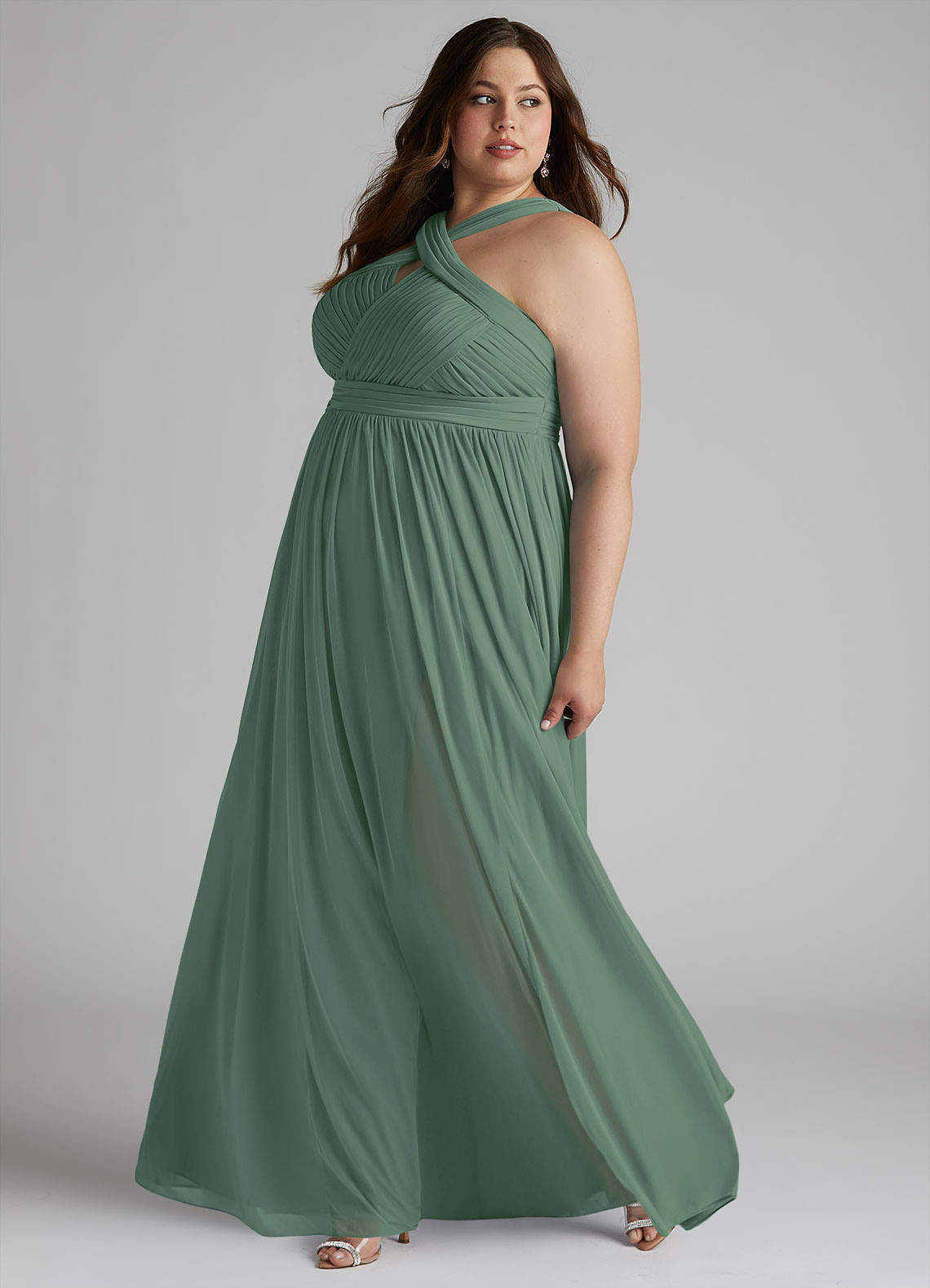 green emerald velvet dress Sydneys Closet SC5266 Prom Dress - Ivory main image 0