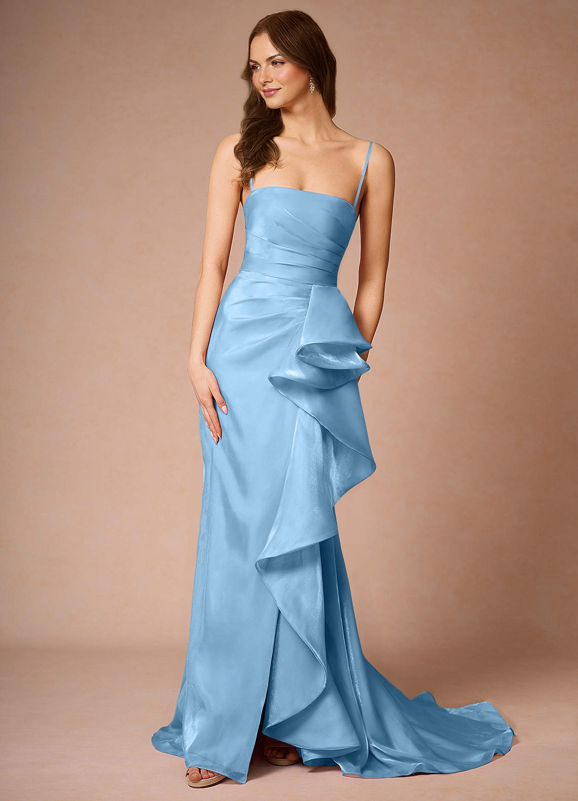 Cressidia Mint Blue Strapless Gown Ready to Ship | Azazie Cressidia Mint Blue Strapless Gown Ready to Ship | Azazie