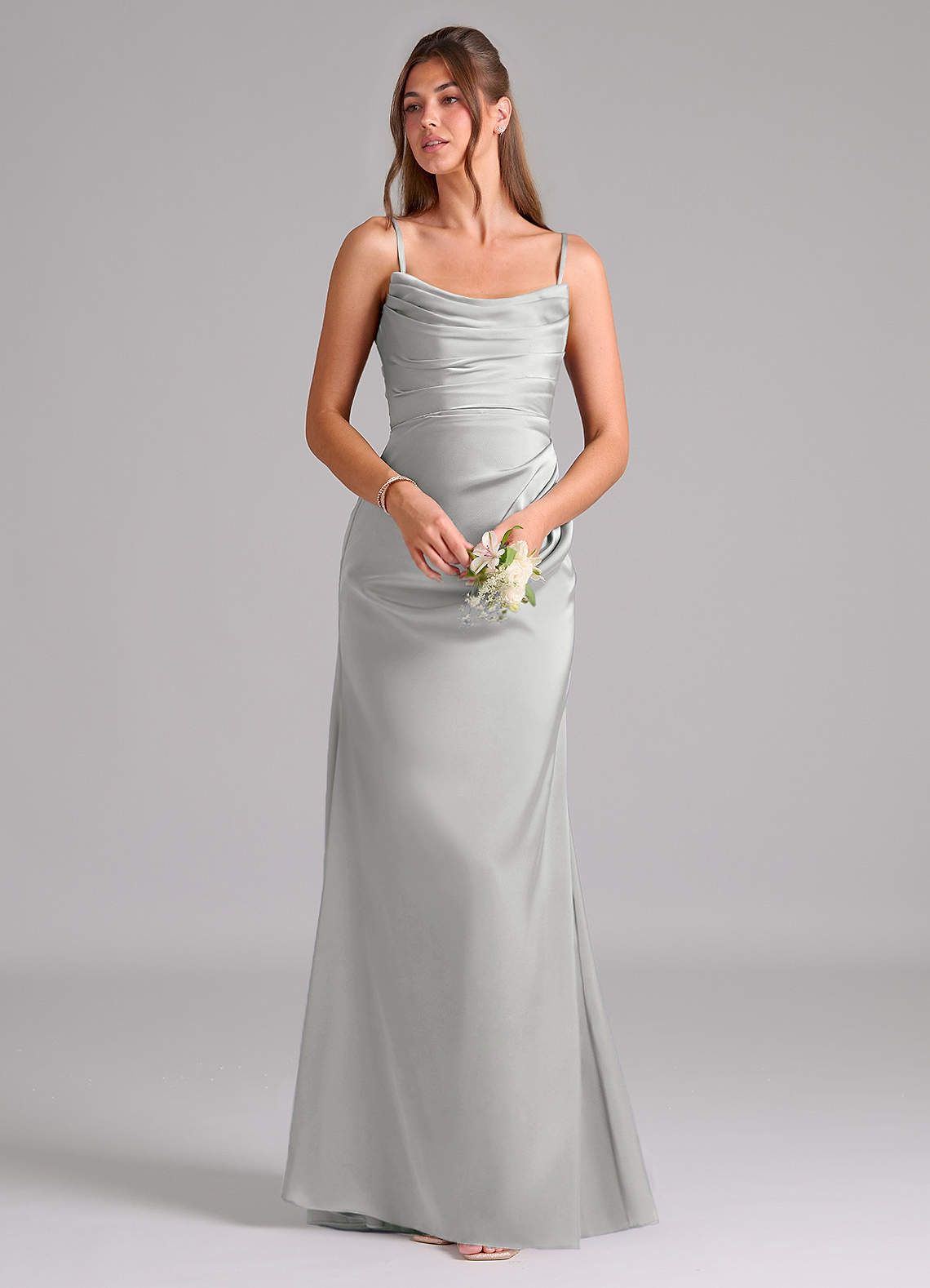 slim fit dress slacks Lucille Formal Satin Mermaid Dress