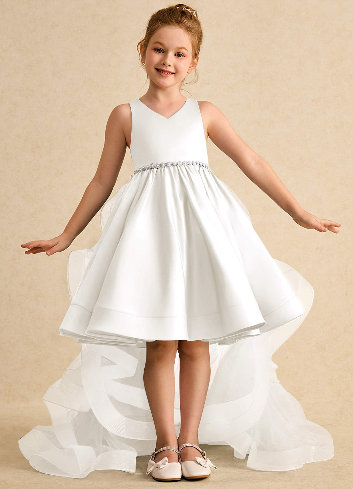 Azazie Julietta Ivory Ball-Gown Convertible Tulle Dress | Azazie