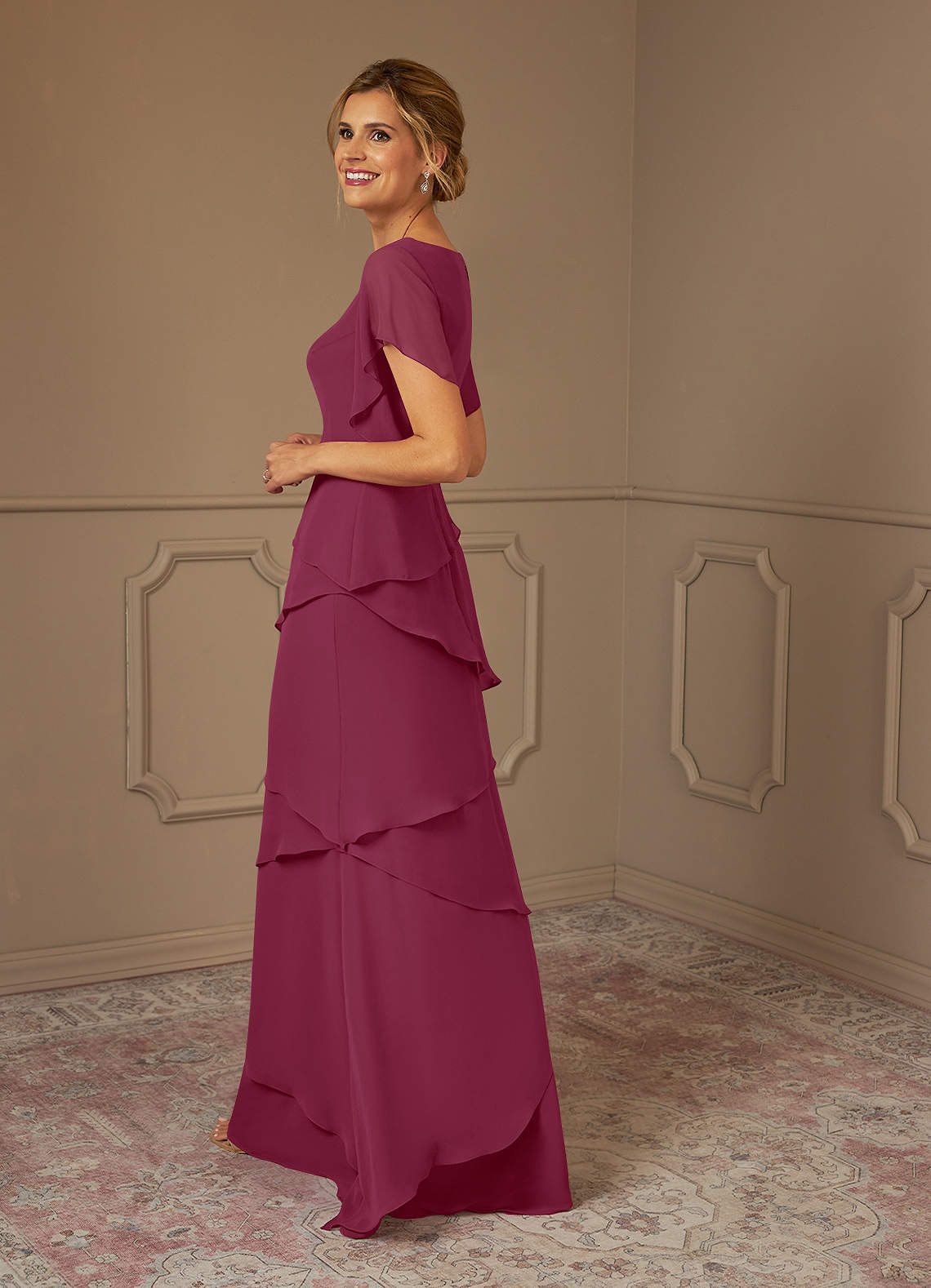 Azazie OHara Mulberry A-Line V-Neck Chiffon Dress | Azazie Azazie OHara Mulberry A-Line V-Neck Chiffon Dress | Azazie