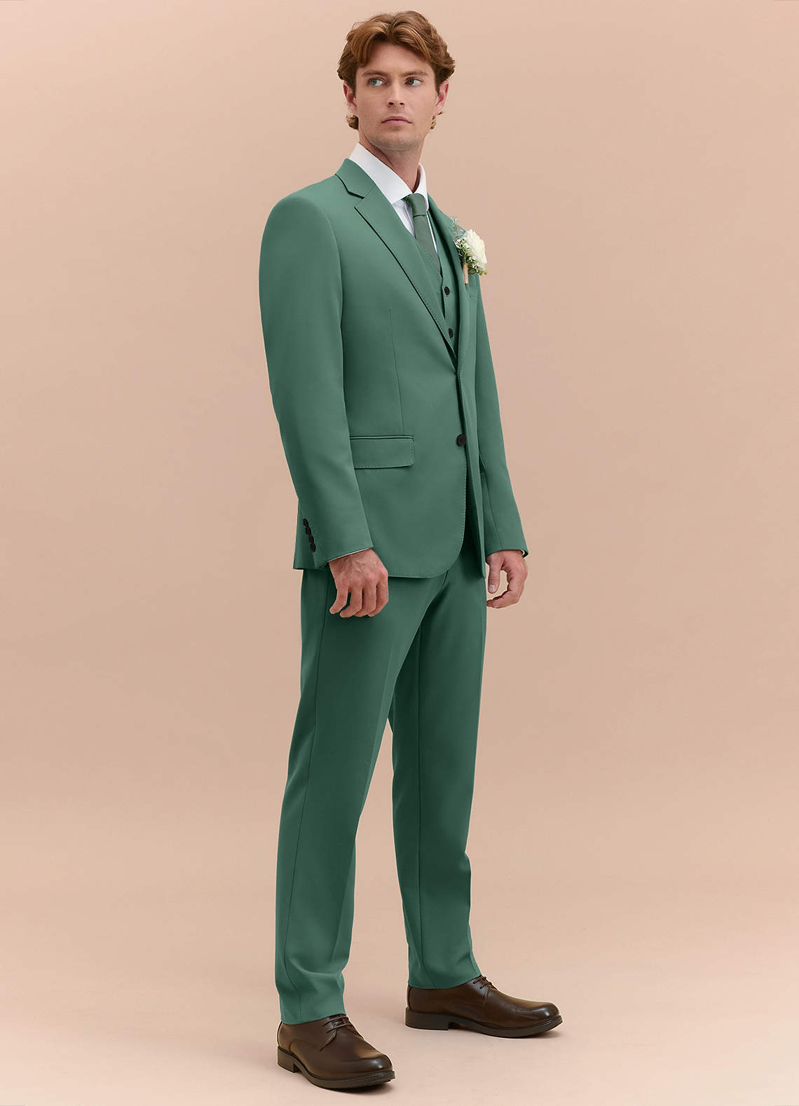 James Eucalyptus Structured Stretch 3-piece suit | Suit Sets |Azazie