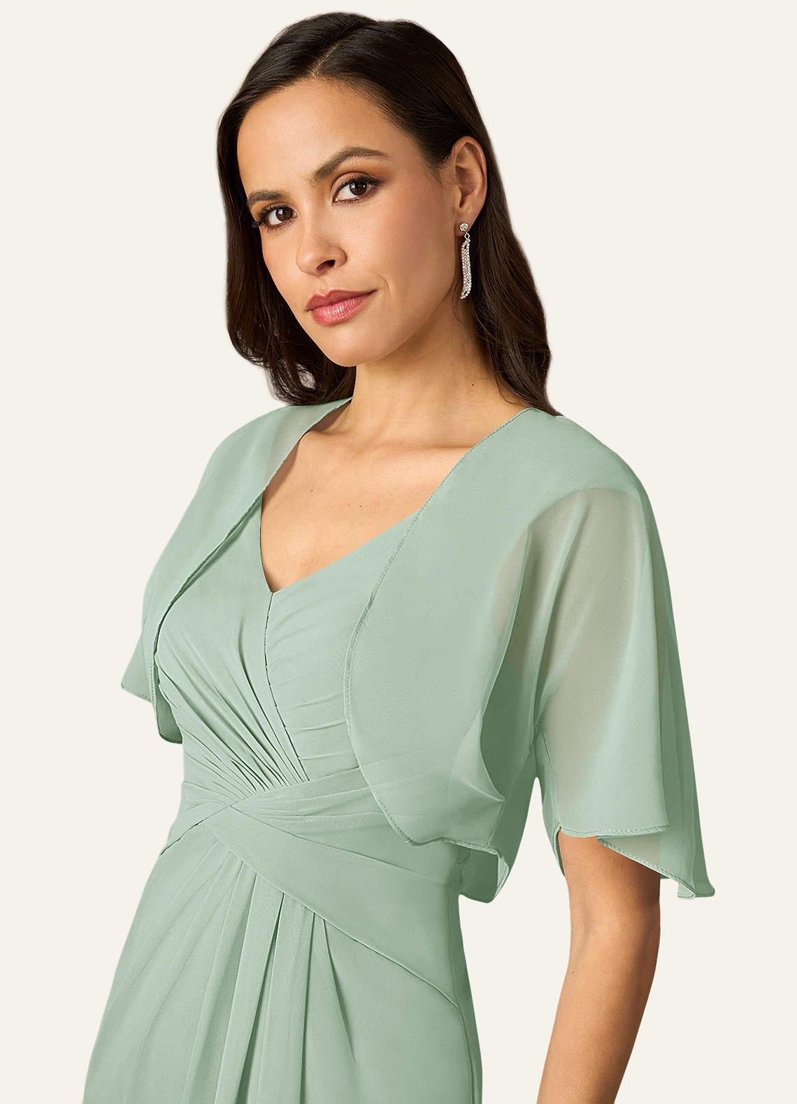 front Azazie Matchande Färg Salome Chiffong Wrap