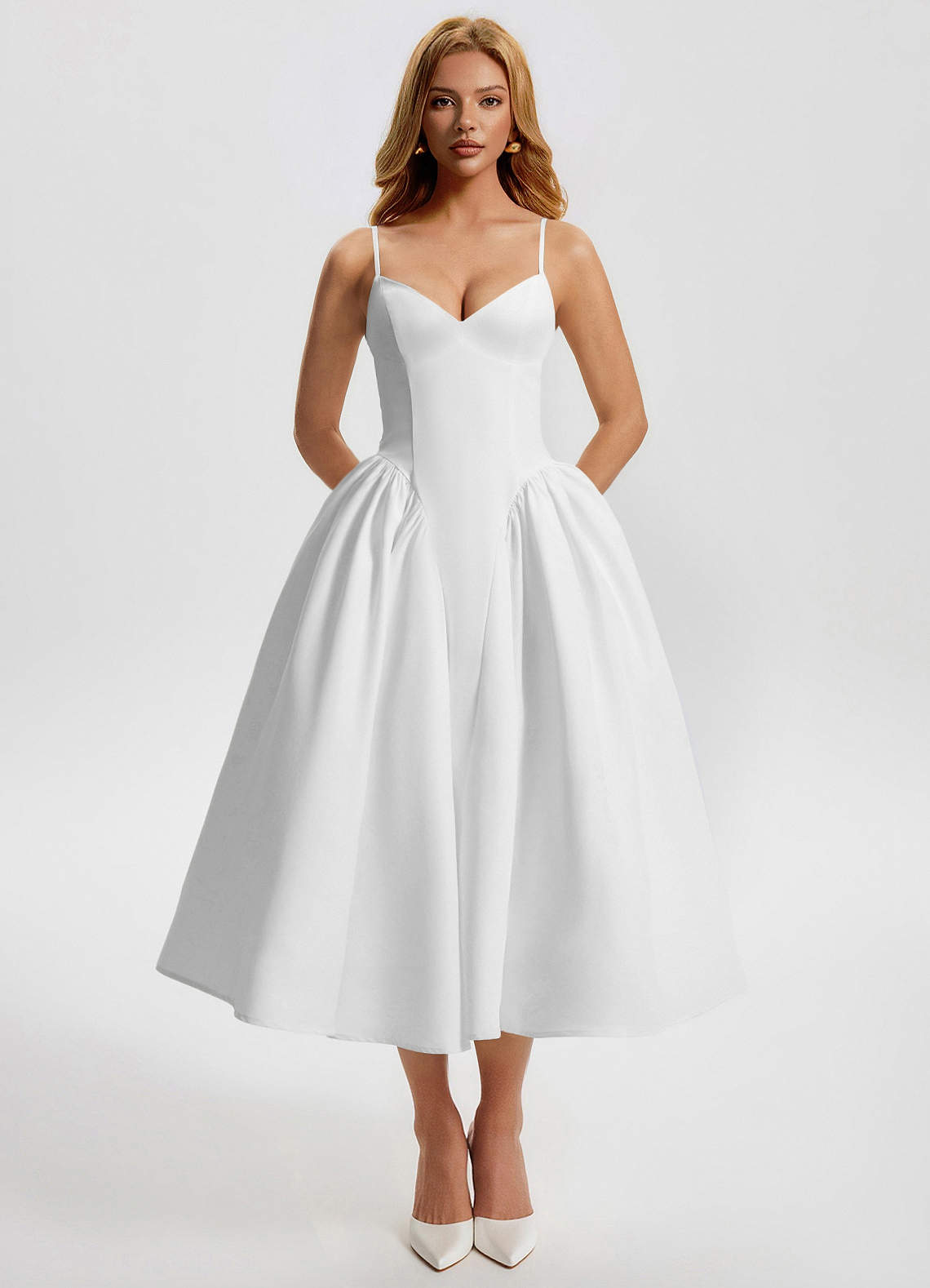 L'Amour White Maxi Dress image3