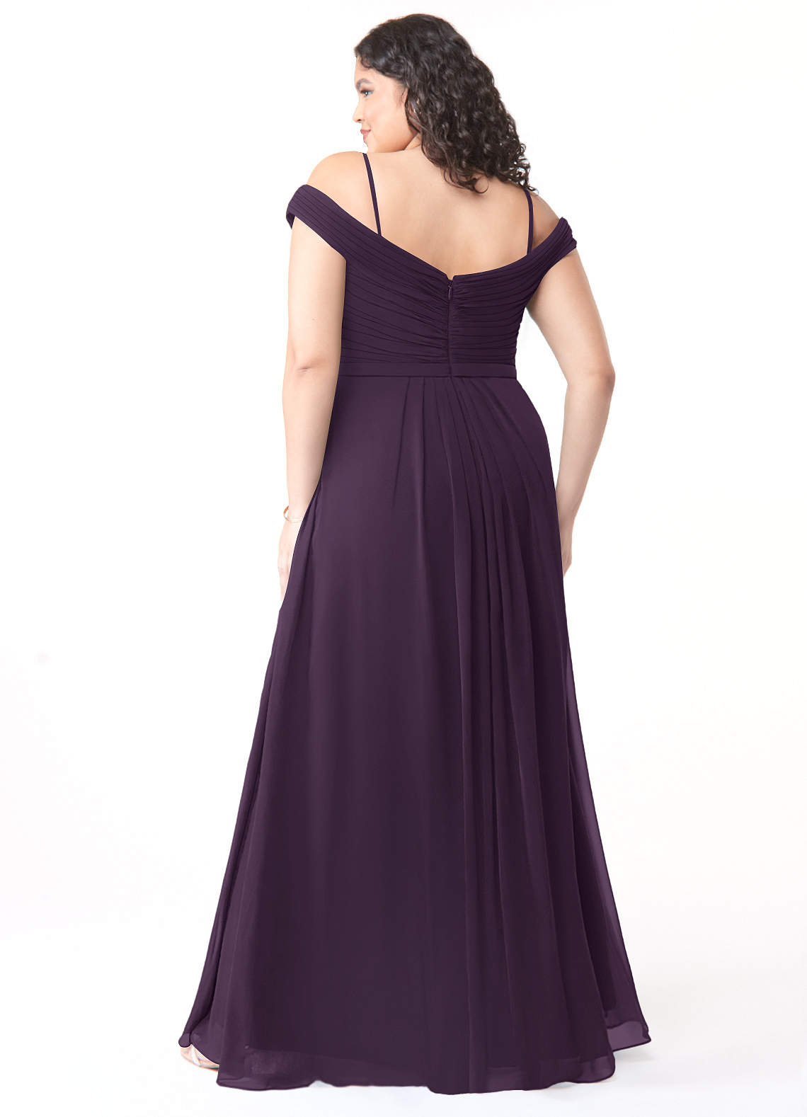 Azazie Audrianna Plum Chiffon Bridesmaid Dresses | Azazie