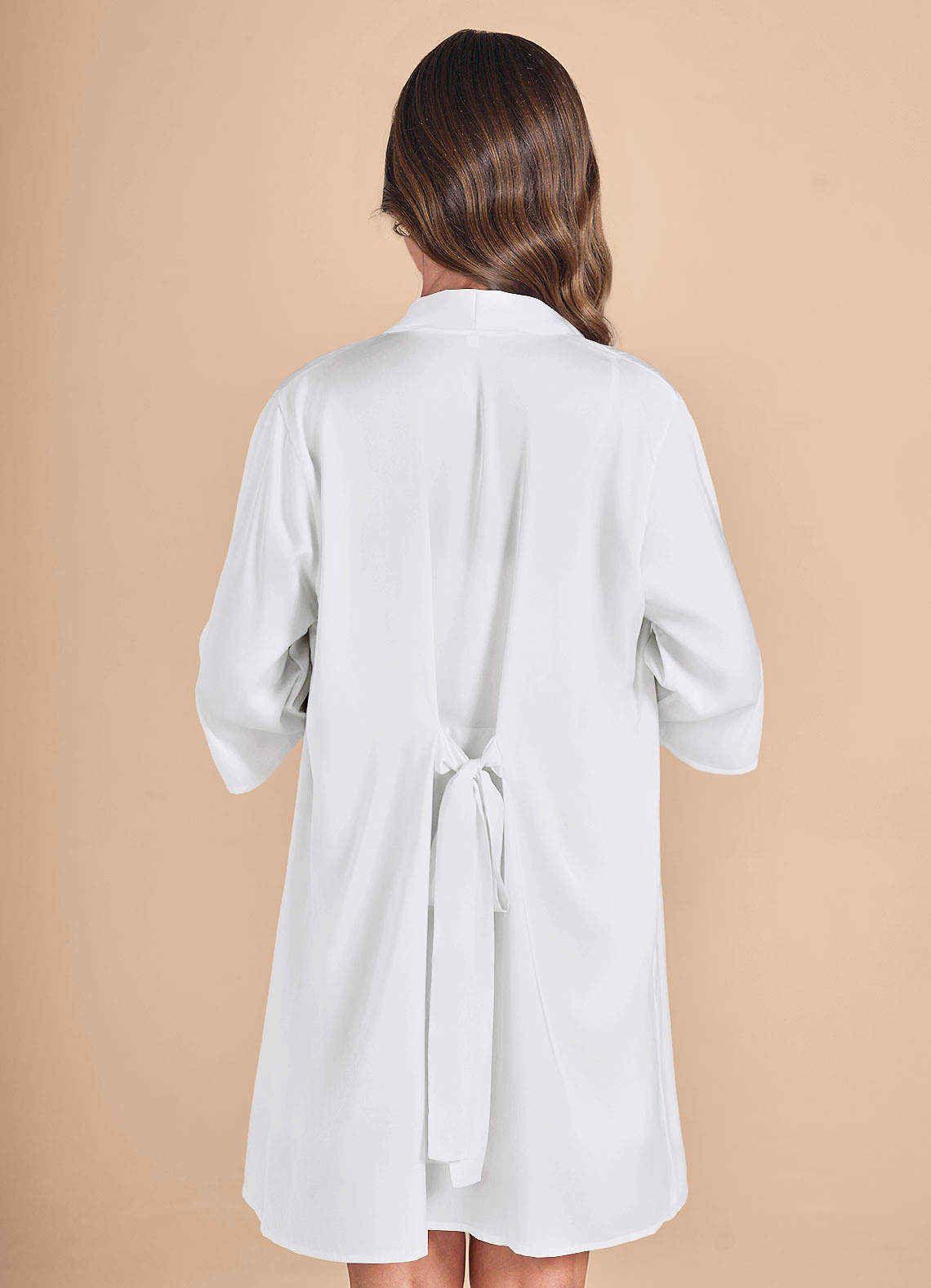 front 2-PIECE SATIN ROBE AND SLIP SET