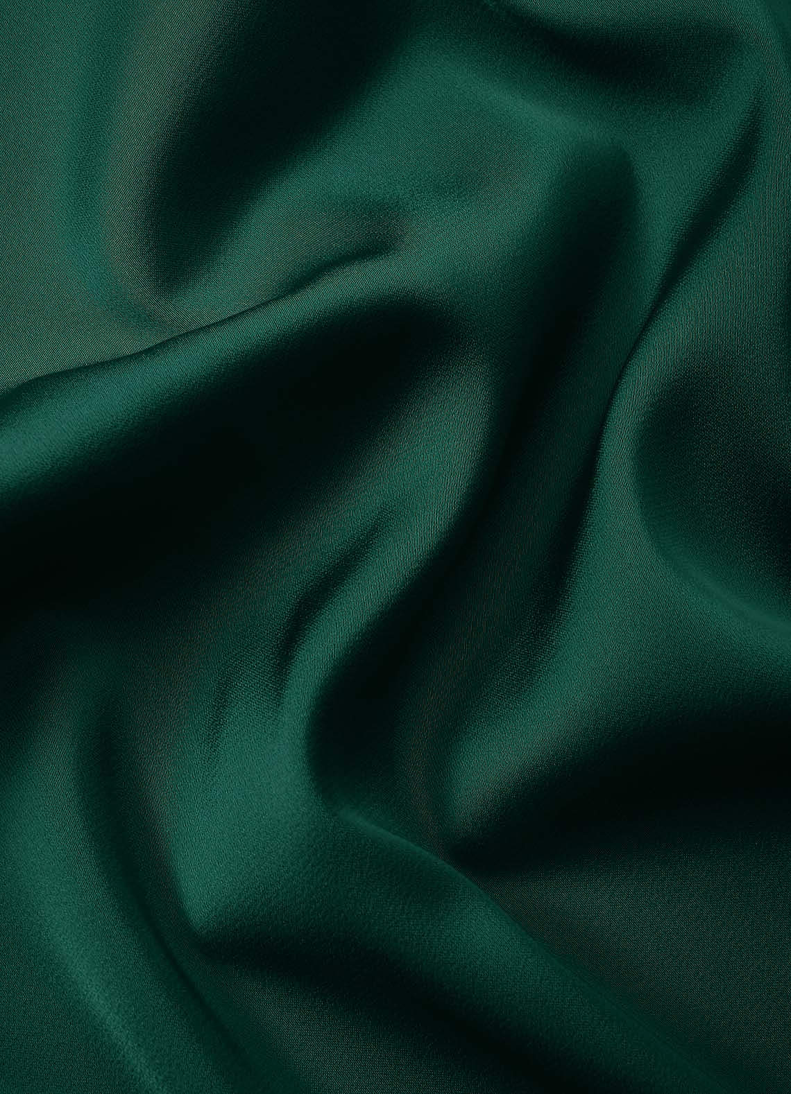 front Julian émeraude Chemise habillée en satin stretch