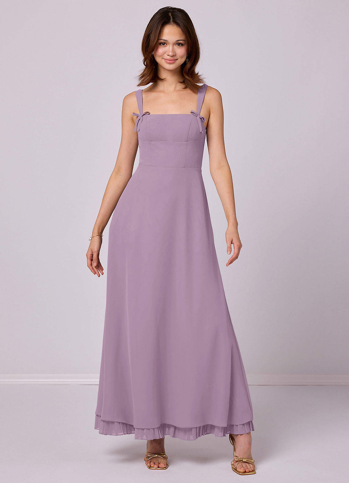 Barbie ♥ Azazie Bridesmaid Dresses Wisteria A-Line Pleated Chiffon Dress image2