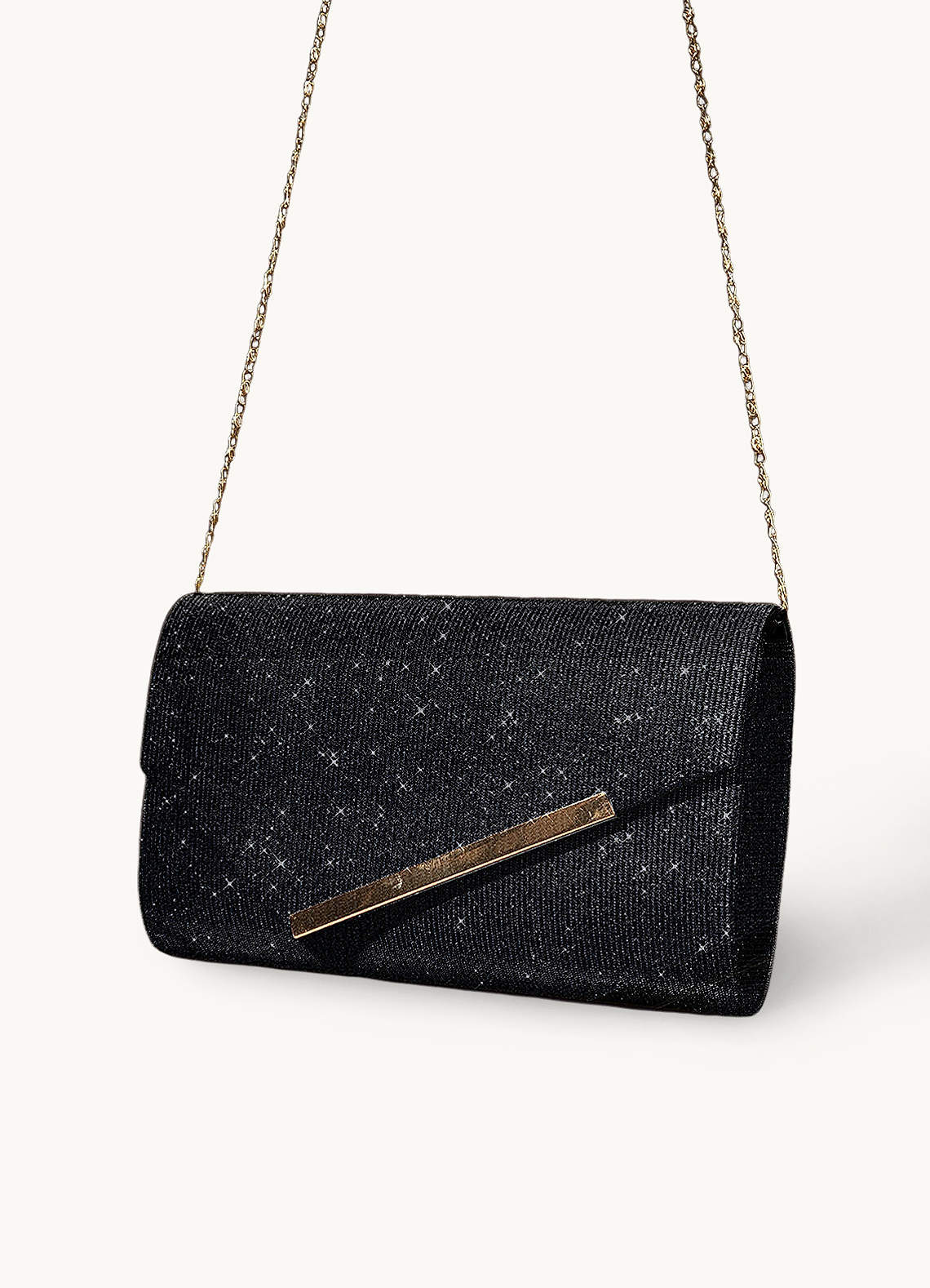 front Micronized Glitter Envelope Bag