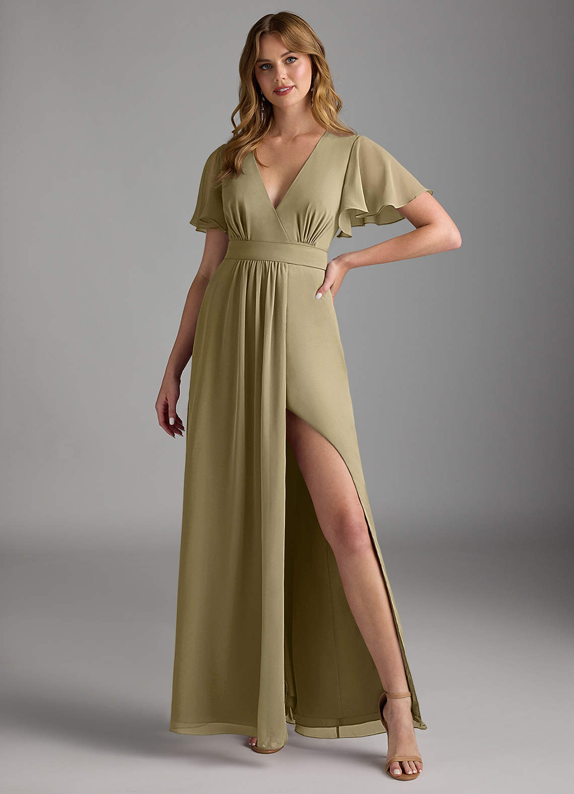 azazie moss green dress Zaniah dark moss green dress