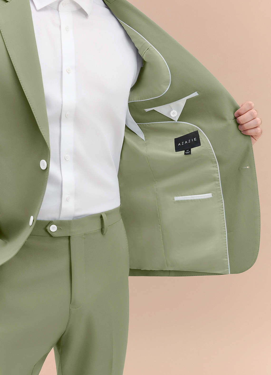 James Pistachio Structured Stretch Suit Jacket | Slim Regular Suit 