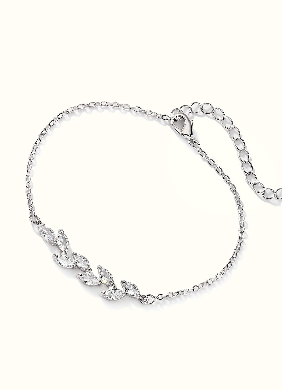 front Willow Branch Zircon Bracelet