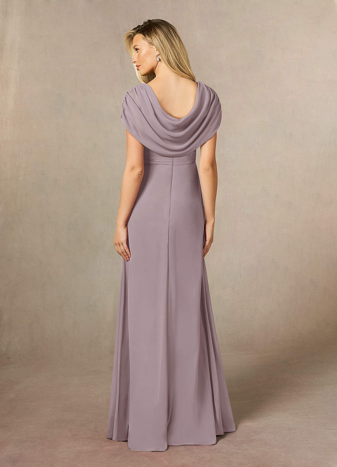Azazie Mary Dusk A-Line Side Slit Chiffon Dress | Azazie