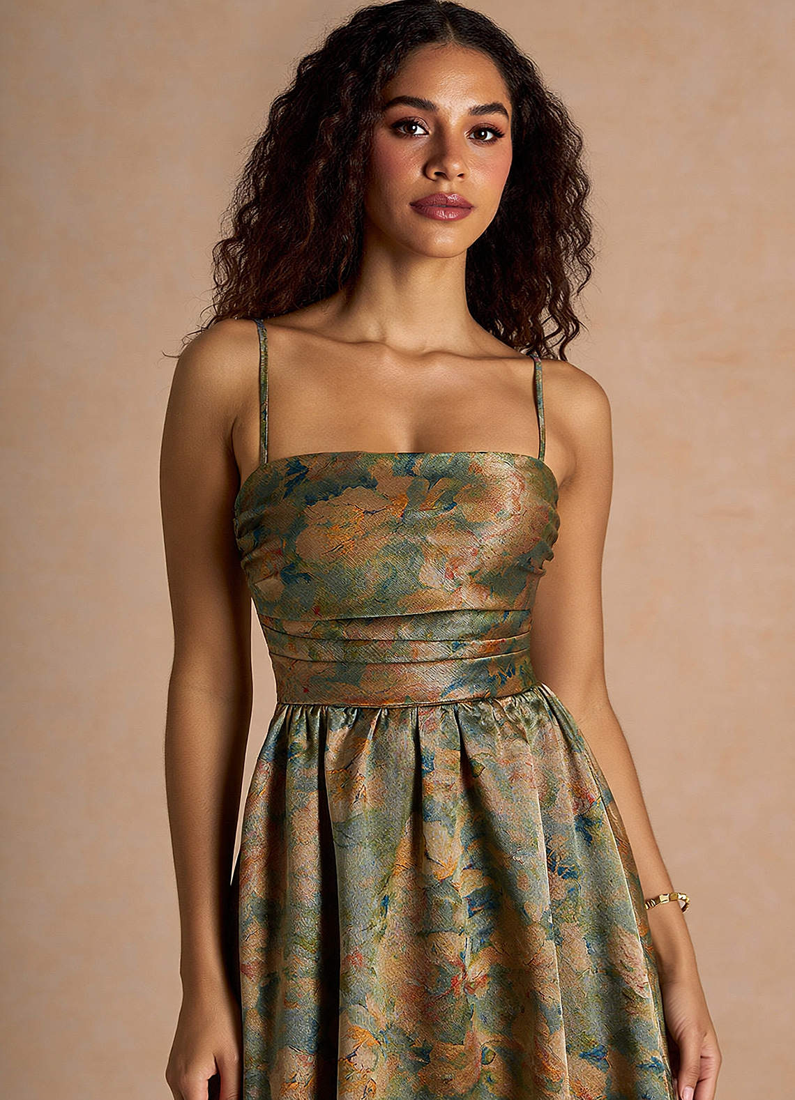 Ziva Vintage Teal Maxi Dress | Azazie