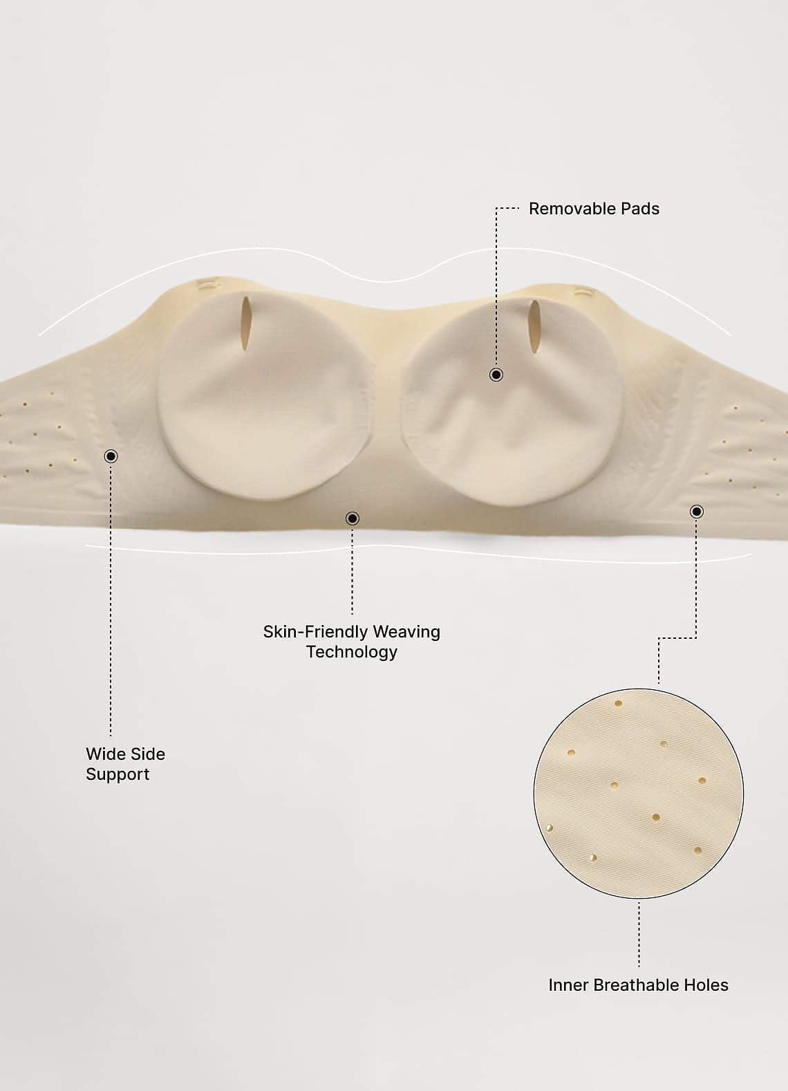 front Strapless Jelly Cup Bra