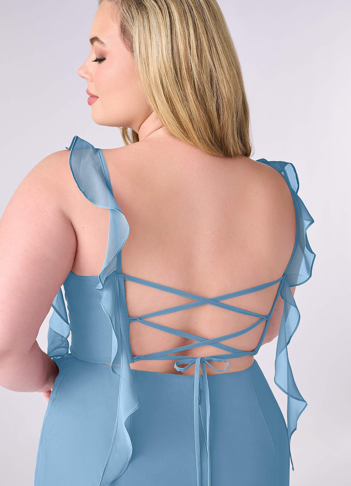 Barbie ♥ Azazie Bridesmaid Dresses Sweetheart Pleated Ruffle Chiffon Mermaid Dress image9