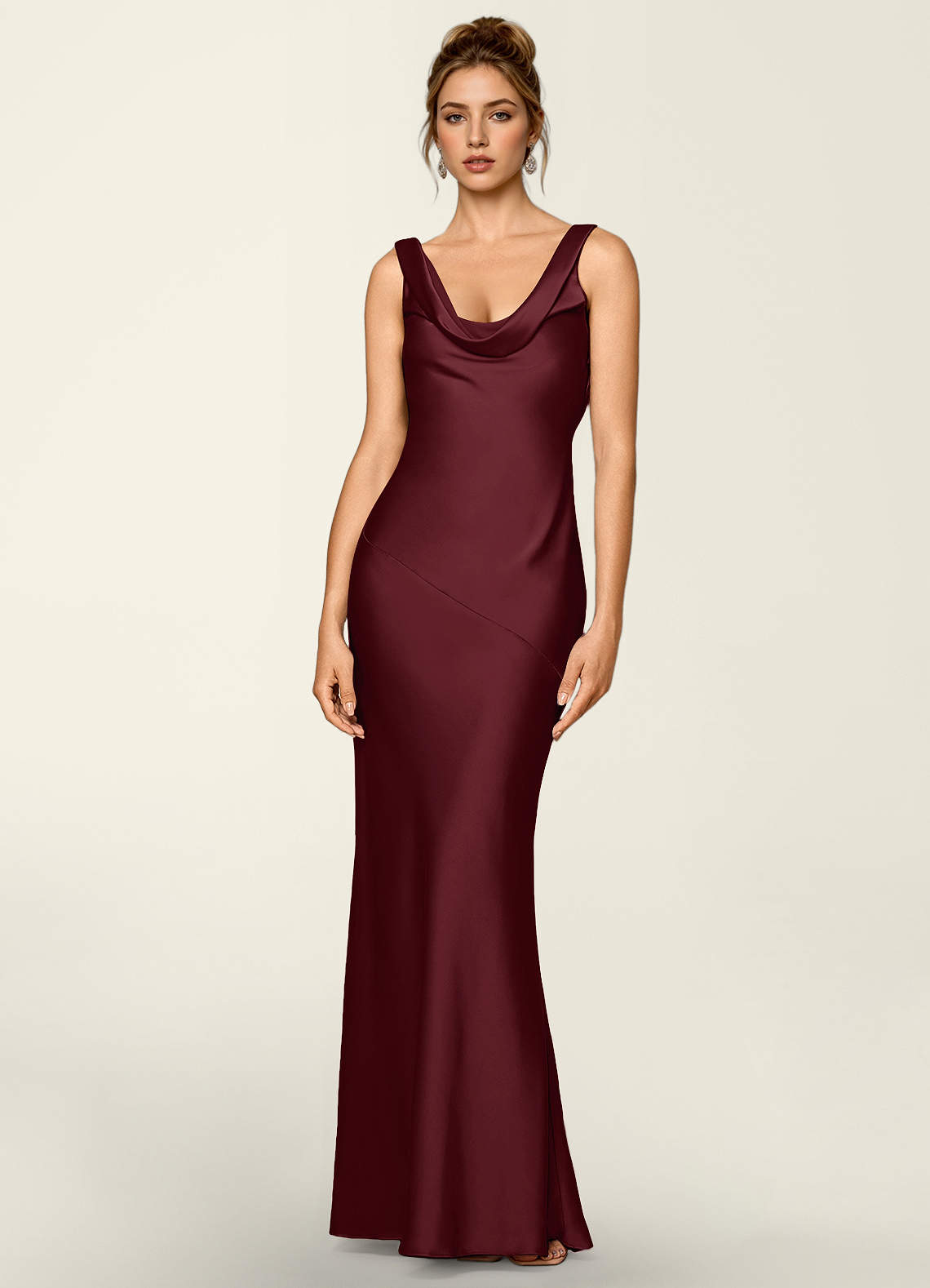 wine corset dress Noemie Satin Mermaid INV-5008105 Size:S-m SHEIN BAE Light Blue Formal dresses Sleeveless and fitted through