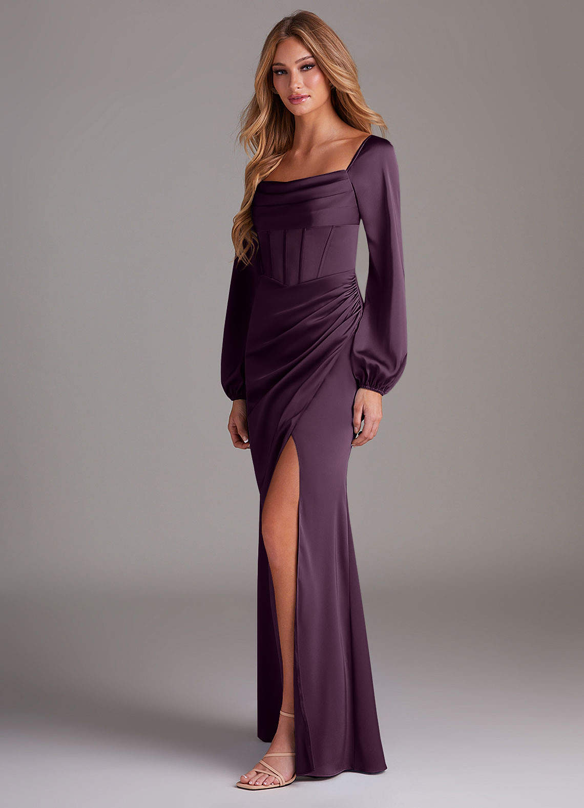 black crop dress pants Unique Bateau Fuchsia Satin Long Black Bridesmaid Dress QB3031 US16 / As Picture