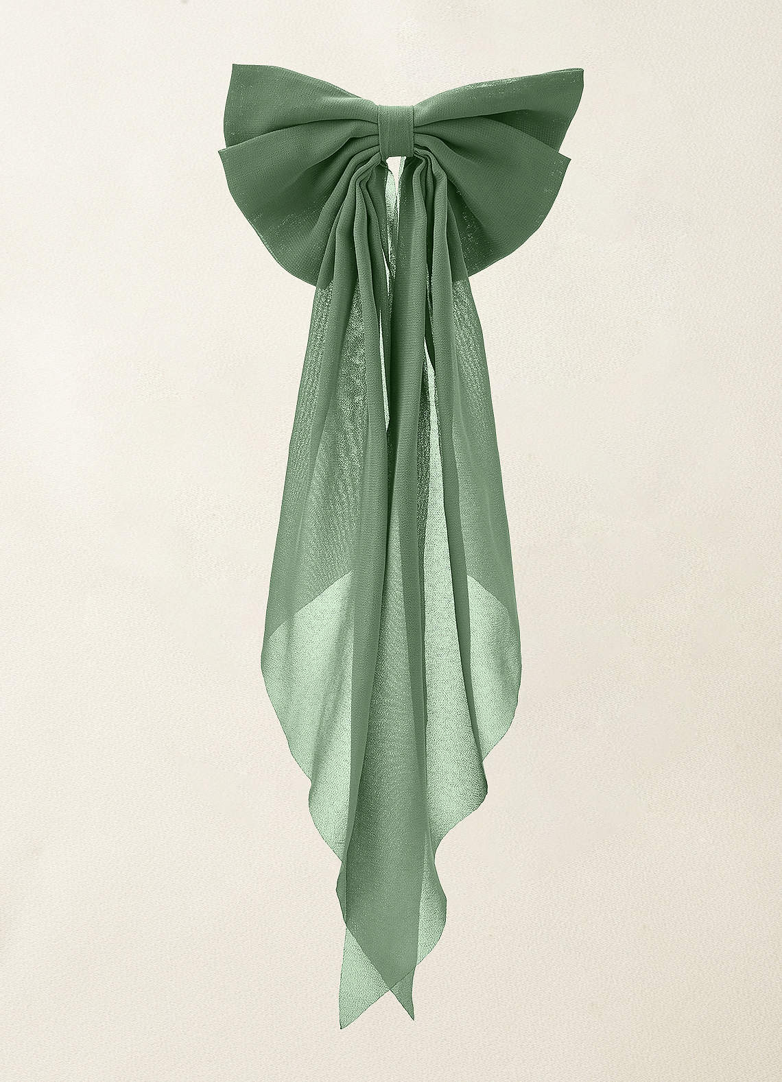 front Matching Color Chiffon Burnout Bow Hair Clip