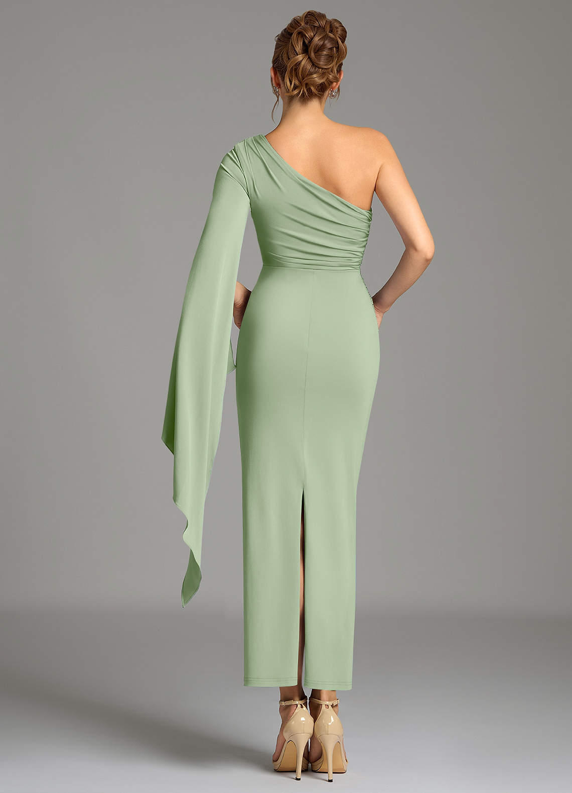 Azazie Jana Dusty Sage Premium Stretch Jersey Bridesmaid Dresses | Azazie Azazie Jana Dusty Sage Premium Stretch Jersey Bridesmaid Dresses | Azazie