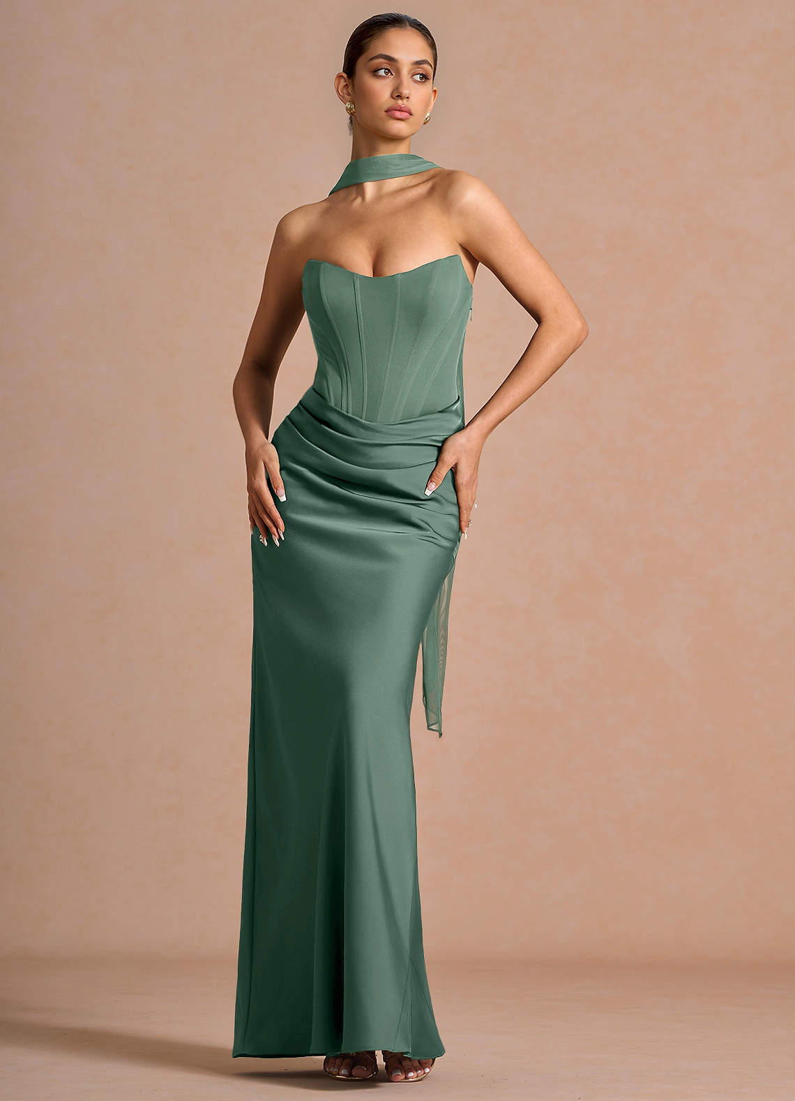 eucalyptus green formal dress LDS Modest Eucalyptus Green Bridesmaid Dresses