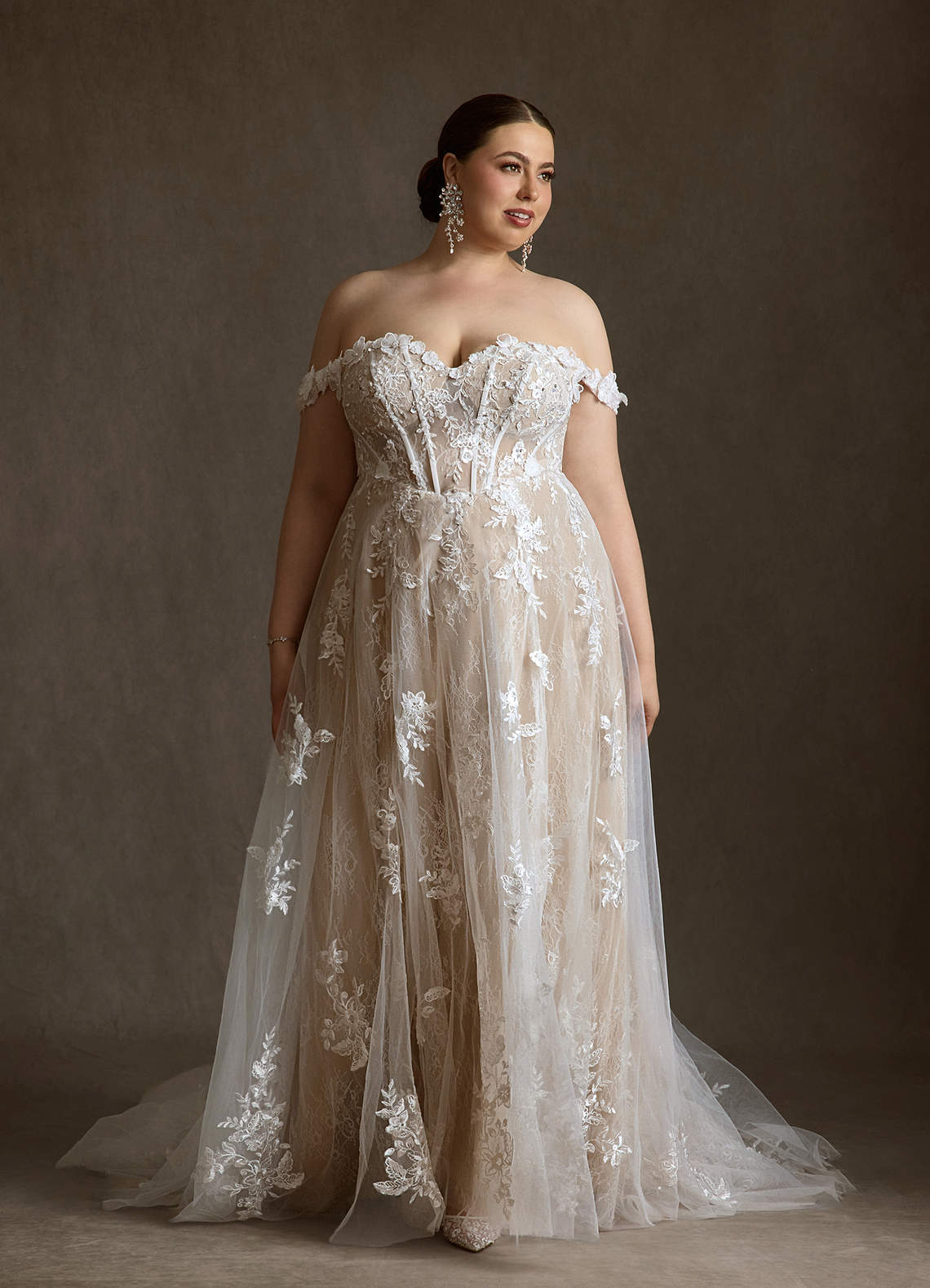 Azazie Florentina Diamond White Nude A-Line Sweetheart Sequins