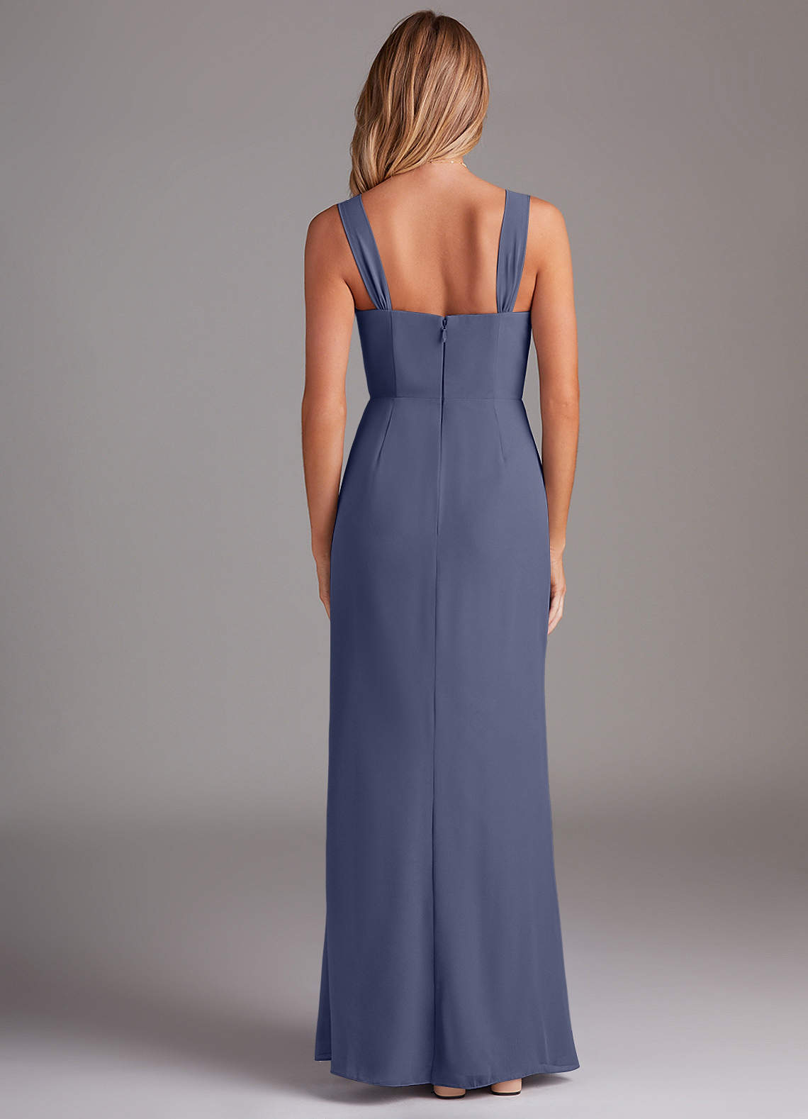 stormy grey bridesmaid dresses BABARONI Long Bridesmaid Dresses with Cap Sleeves Stormy, Stormy / US0