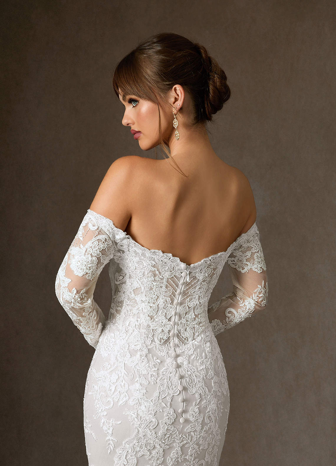 Azazie Empiria Wedding Dresses Diamond White Mermaid Sequins Tulle Dress image7