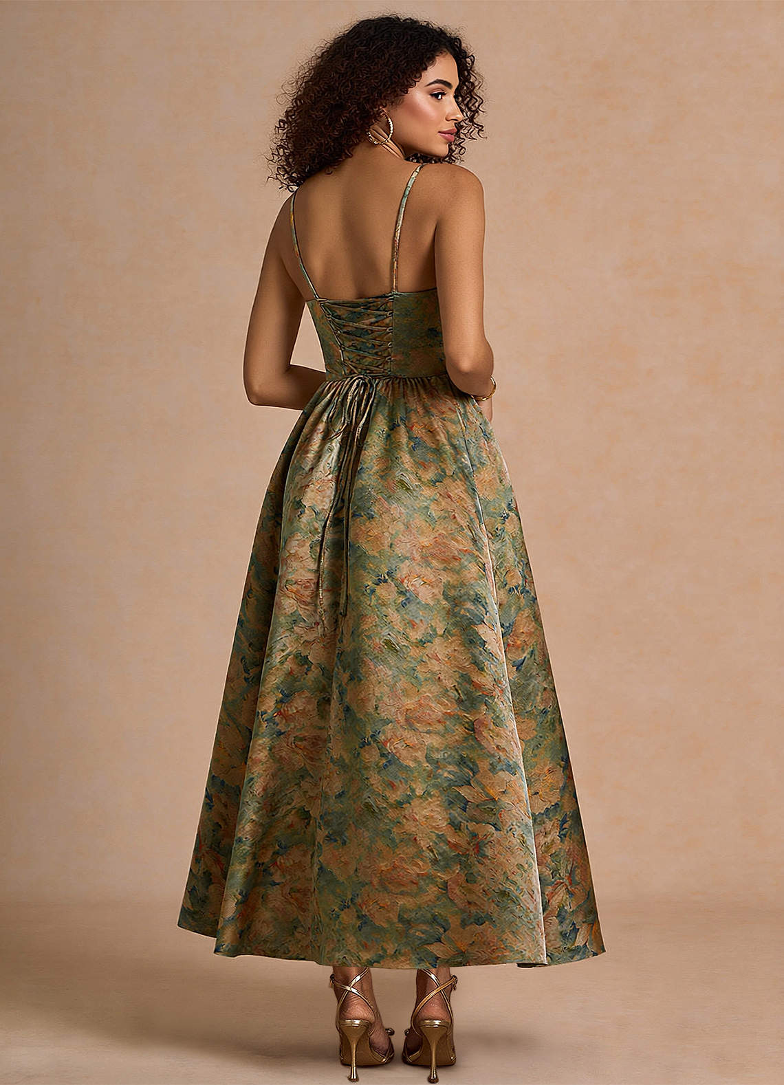 Ziva Vintage Teal Maxi Dress image1