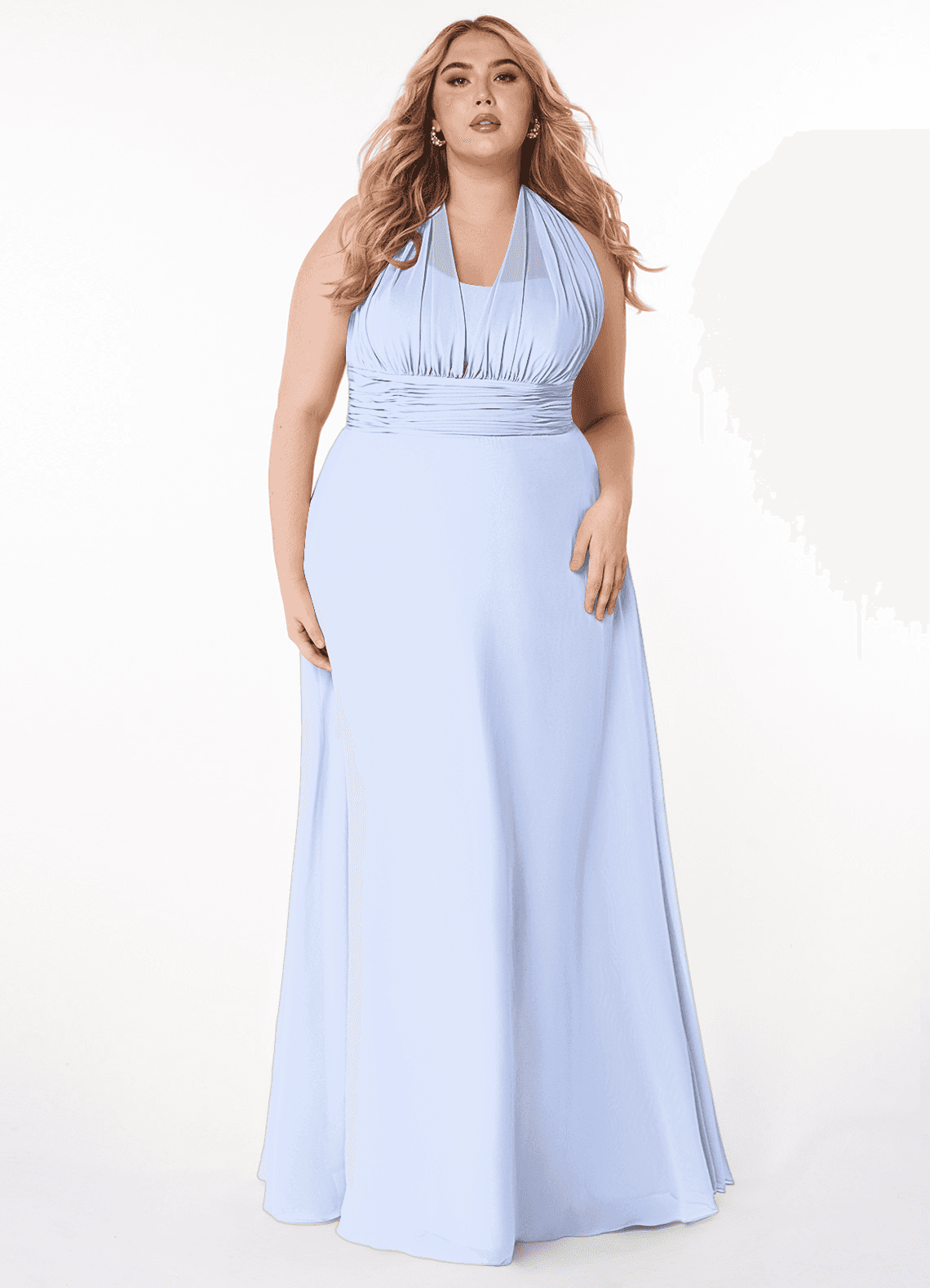 Azazie Fifi Bridesmaid Dresses Ice A-Line Strapless Chiffon Convertible Dress image1